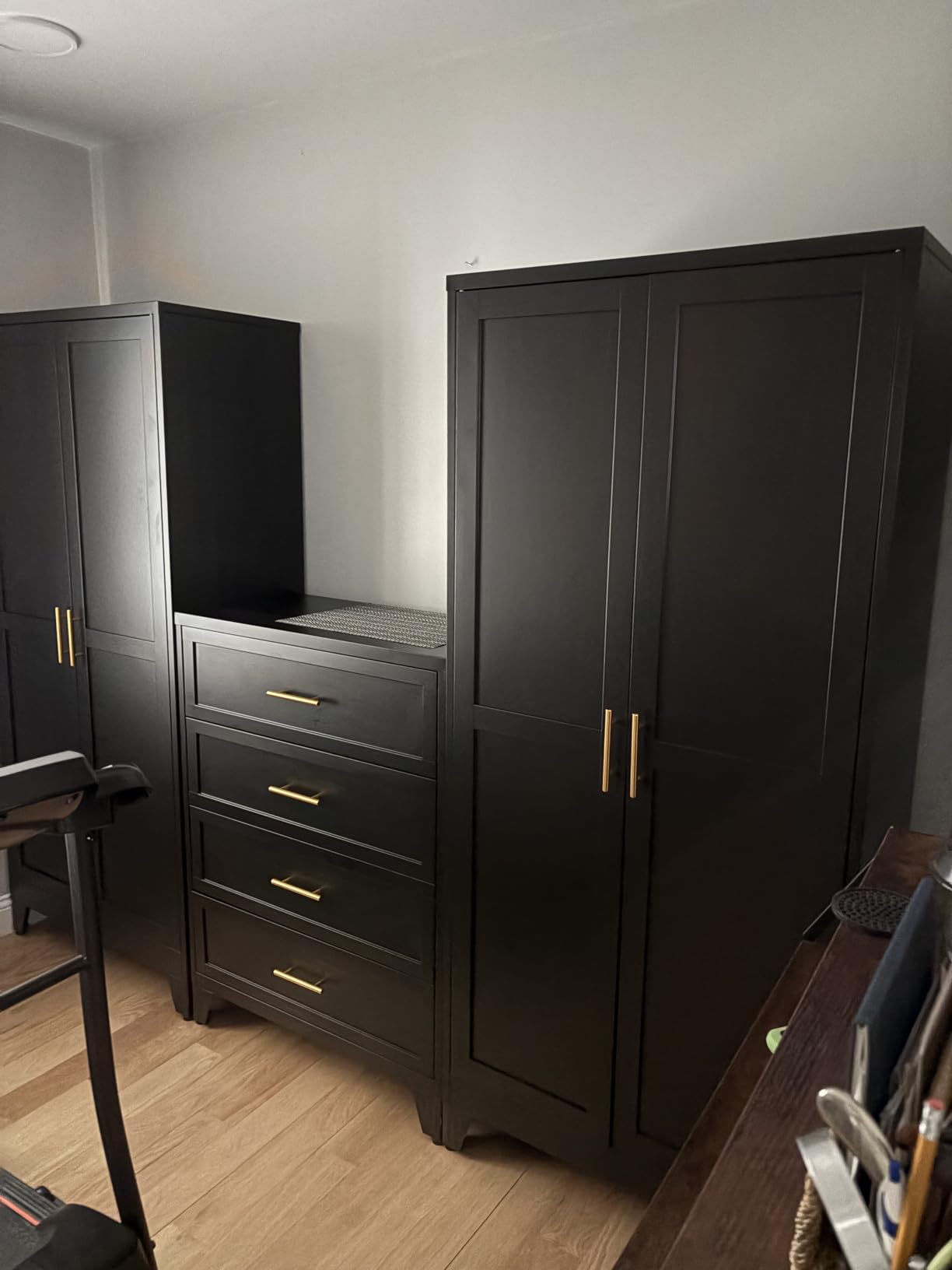 Metal Armoire Wardrobe Closet Storage Cabinet with Hanging Rod,71'' Metal Wardrobe Cabinet with 2 Doors and 2 Adjustable Shelves for Bedroom, Laundry Room, Cloak Room customer photo 2