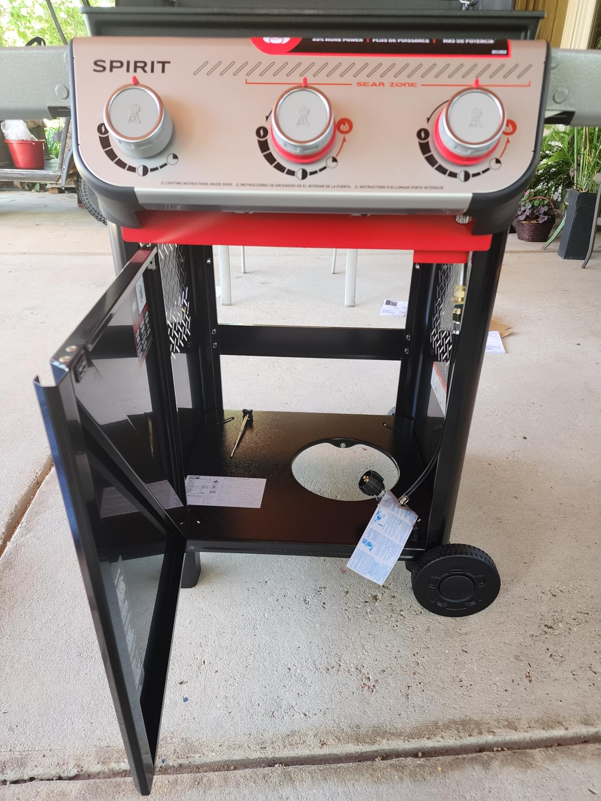 Weber Spirit E-325 Gas Grill, Outdoor Cooking, Small Propane Grill, Black | 3 Burners, Sear Zone w/Boost Burners, Porcelain-Enameled Cast-Iron Grates, Weber Works Rails, BBQ Grill, Weber Grill customer photo 2