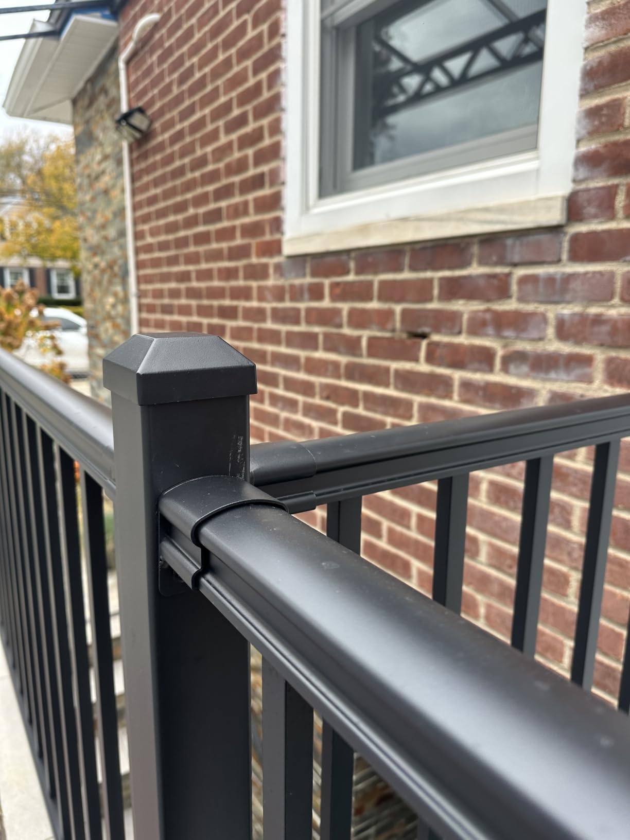 Egadis 1 Pack 36 in x 6 ft Modular Aluminum Porch and Deck Railing Kit | Pioneer in Modular Aluminum Railing Kit, ASTM Certified, Textured AAMA2604 Finish for Deck, Porch & Balcony (1 Post, 1 Panel) customer photo 1