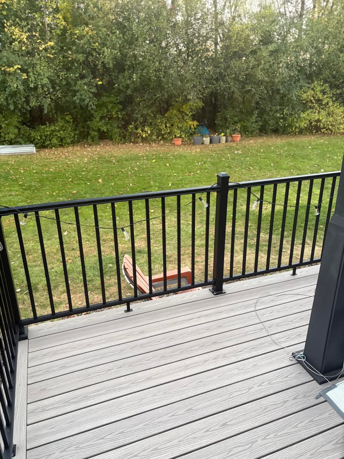 Egadis 4 Pack 36 in x 6 ft Modular Aluminum Porch and Deck Railing Kit | Pioneer in Modular Aluminum Railing Kit, ASTM Certified, Textured AAMA2604 Finish for Deck, Porch & Balcony (4 Post, 4 Panel) customer photo 2