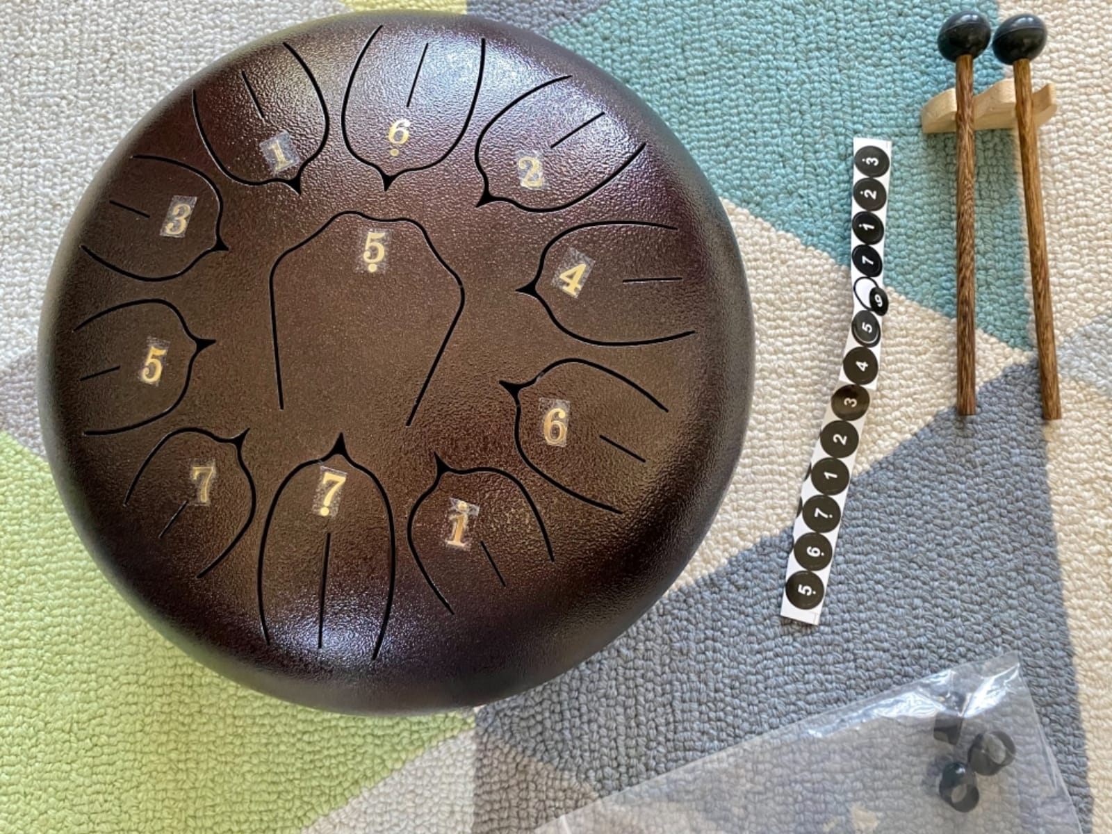 Handpan Drum 22 Inch for Adults 10 Notes - Hand Pan Drum(Blue) | Hand Drum D Minor Kurd 440Hz Professional Hand Pan,Handpan Instrument,Premium Steel Drum customer photo 1