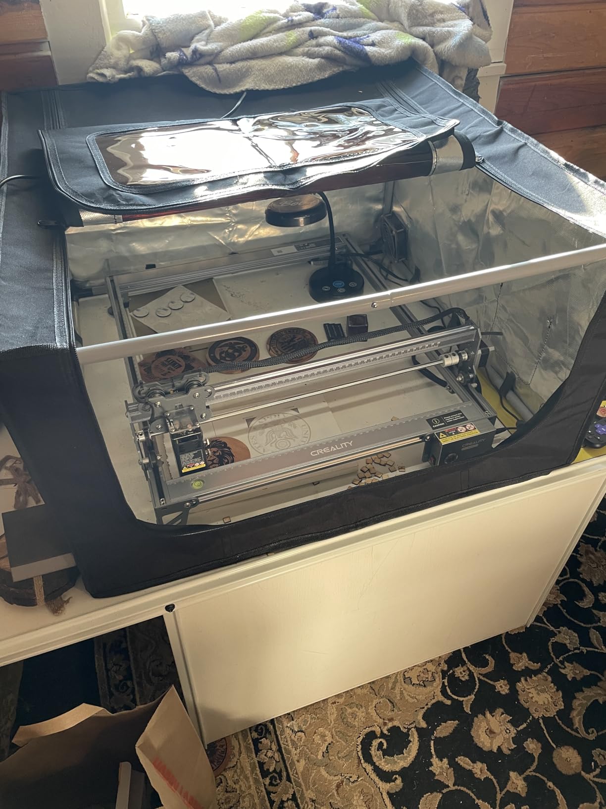 CREALITY FALCON 10w Laser Engraver with Air Assist, Laser Engraving Machine with Rotary Roller, 72W High Precision Laser Cutter and Engraver for Wood, Metal, Acrylic, Cylindrical Objects, Tumblers customer photo 1