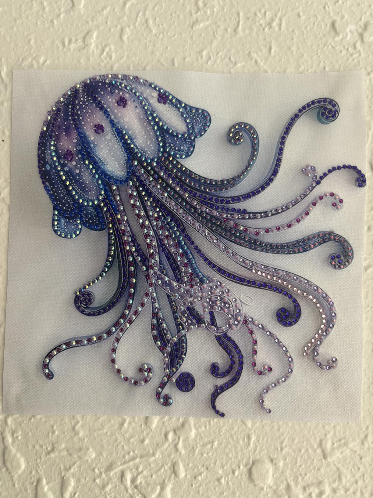 Purple Octopus Diamond Art Kits for Adults, 5D Diamond Painting 12 x 12 inch customer photo 1