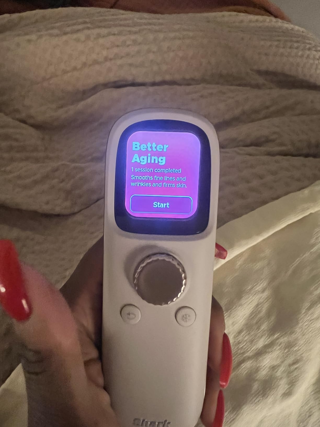 Shark CryoGlow LED Face Mask in Lilac Frost, FW312PL | #1 Skincare Facial Device in the US, Combining High-Energy LEDs, Deep Infrared & Under-Eye Cooling customer photo 1