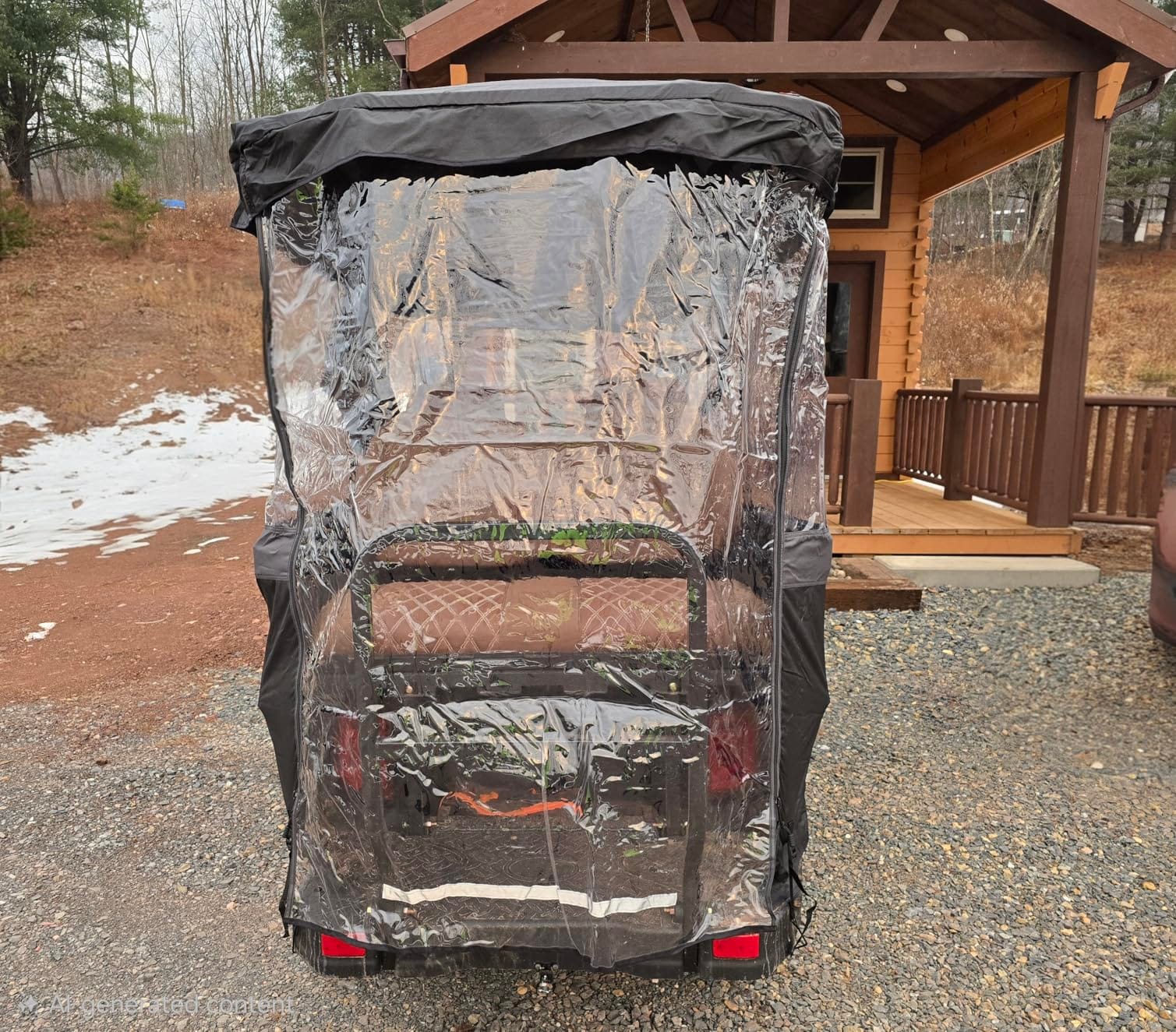 KEMIMOTO Golf Cart Enclosure, 4 Passenger Golf Cart Rain Cover, 600D Waterproof Driving Enclosure with Clear PVC Windshield for Extended Roof Golf Cart customer photo 1