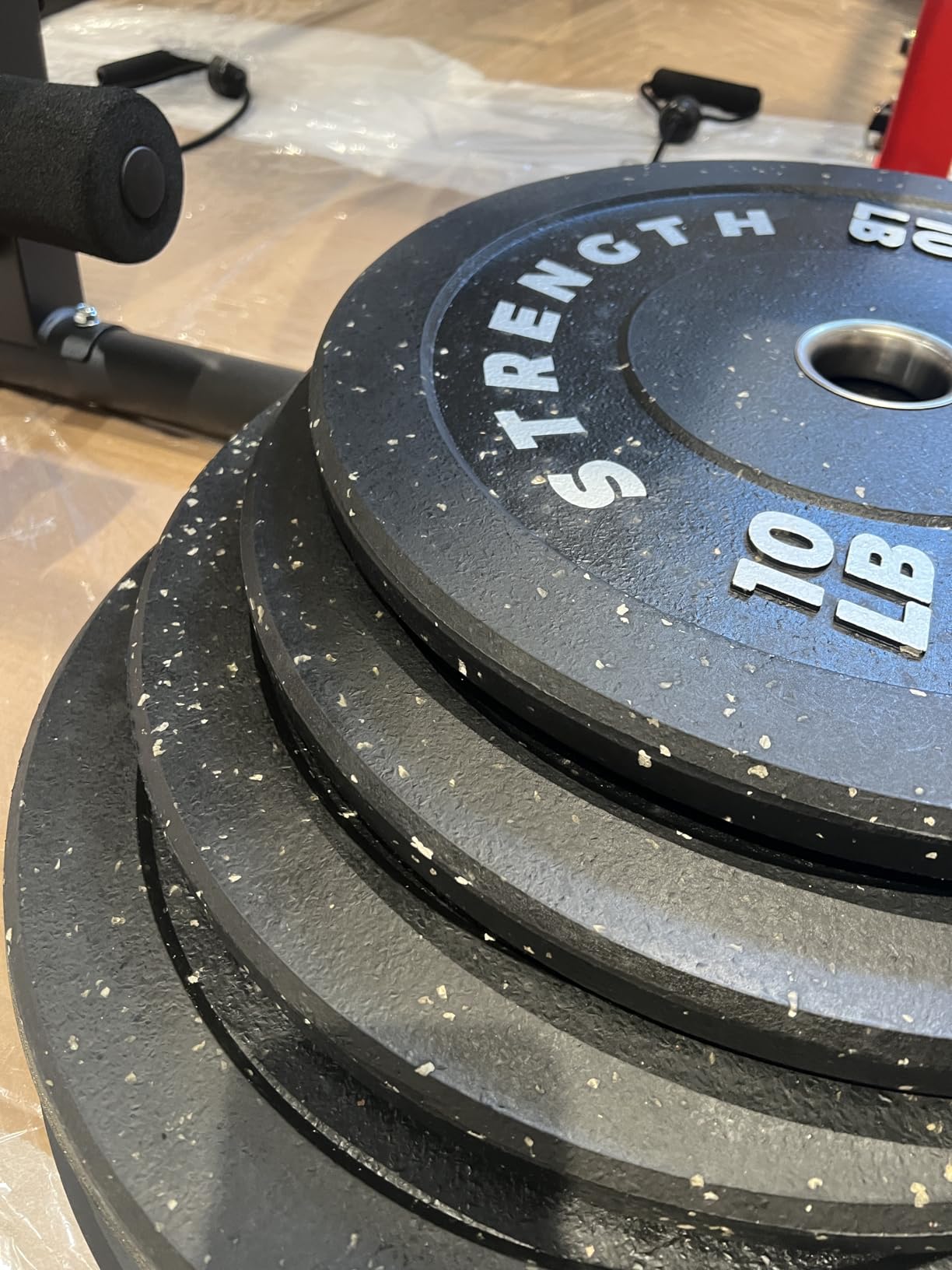 GIKPAL Olympic Weight Plates Set, 2-Inch Barbell Plates for Home Gym | High-Rebound, Protects Floors Barbell Plates for Strength Training customer photo 1
