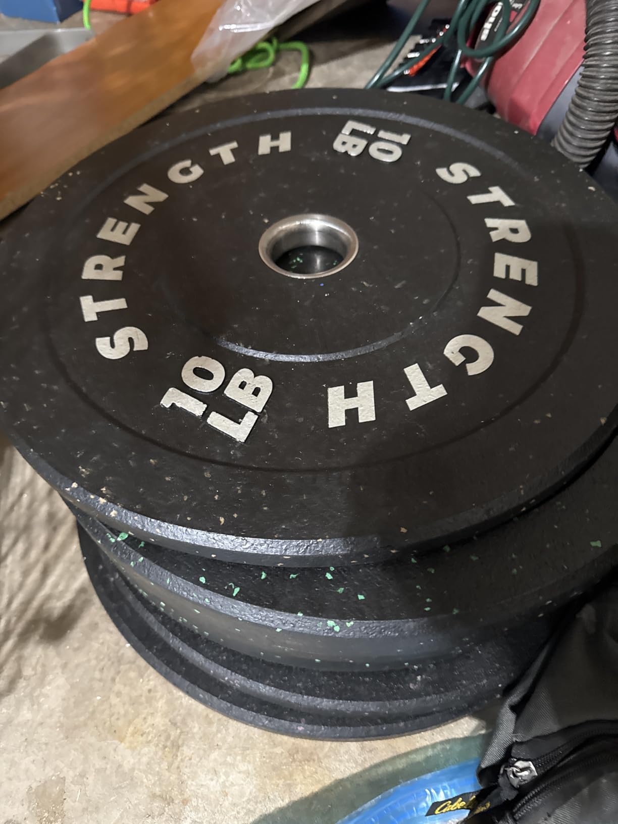 GIKPAL Olympic Weight Plates Set, 2-Inch Barbell Plates for Home Gym | High-Rebound, Protects Floors Barbell Plates for Strength Training customer photo 2