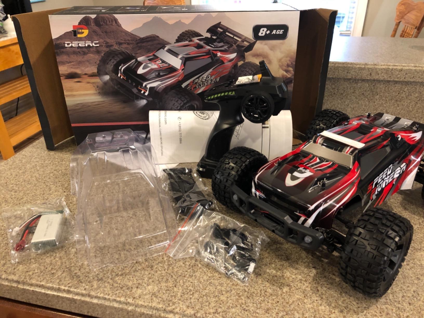 DEERC 9309E RC Cars for Adults 40KPH, All Terrain Fast Remote Control Car | 1/16 Remote Control Monster Truck, 2.4Ghz 4WD Waterproof Electric High Speed Car, Monster Truck W/2 Batteries for Boys & Kids customer photo 1