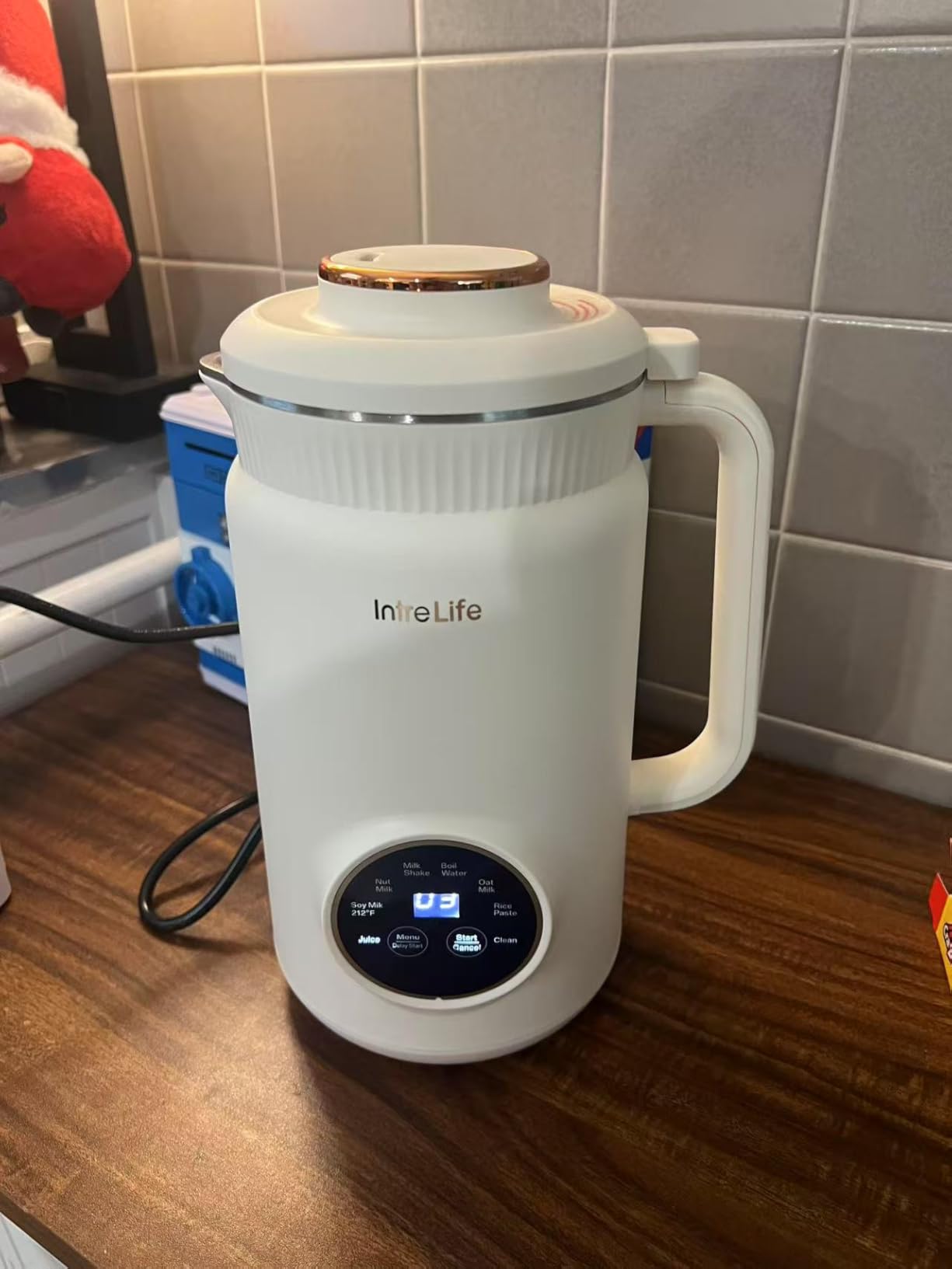 34 oz Nut Milk Maker Machine, 8 in 1 Soy Milk Maker with Nut Milk Bag, Plant Based Milk Maker for Almond, Oat, with Delay Start/Keep Warm/Self Cleaning, Cream customer photo 1