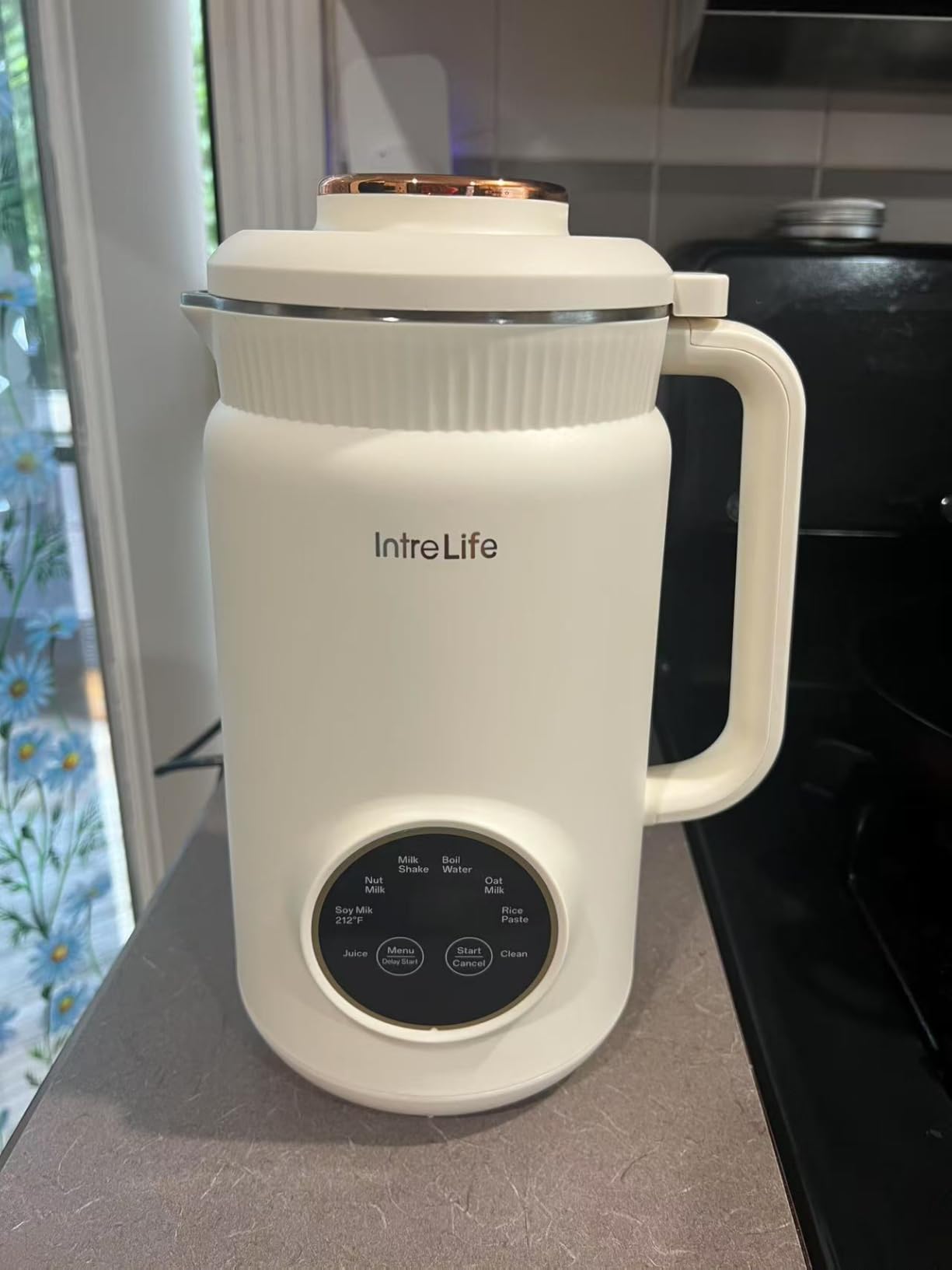 34 oz Nut Milk Maker Machine, 8 in 1 Soy Milk Maker with Nut Milk Bag, Plant Based Milk Maker for Almond, Oat, with Delay Start/Keep Warm/Self Cleaning, Cream customer photo 2