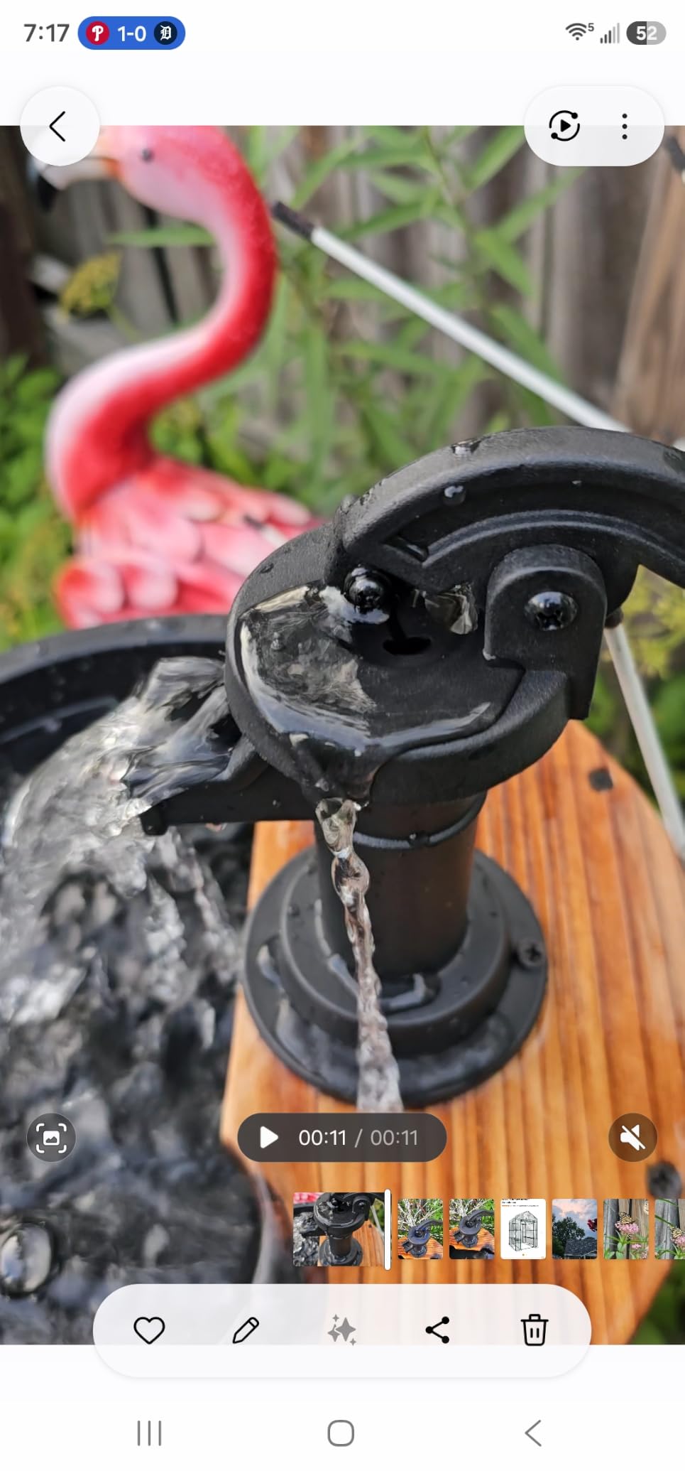 Aoxun 2-Tier Outdoor Water Fountain, Wood Barrel Cascading with Electric Decorative Hand Pump, Rustic Waterfall Fountain for Garden, Backyard, Patio, Porch, Yard customer photo 2
