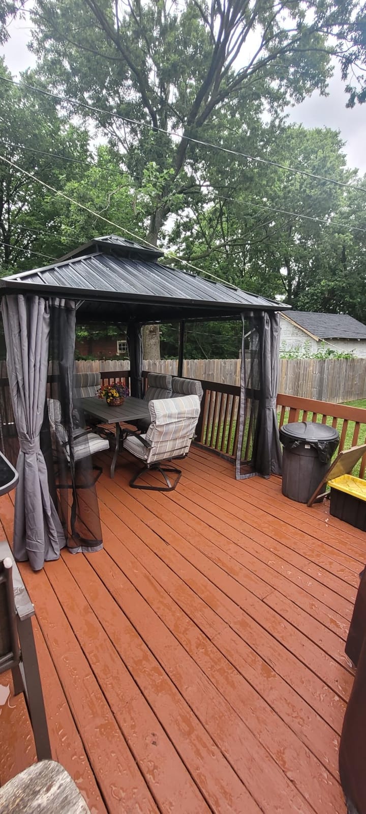 Aoxun Gazebo 10x12 Hardtop Gazebo with Double Galvanized Steel Roof, Gray | Metal Frame Outdoor Pavilion with Breathable Netting and Privacy Curtain for Backyard customer photo 2