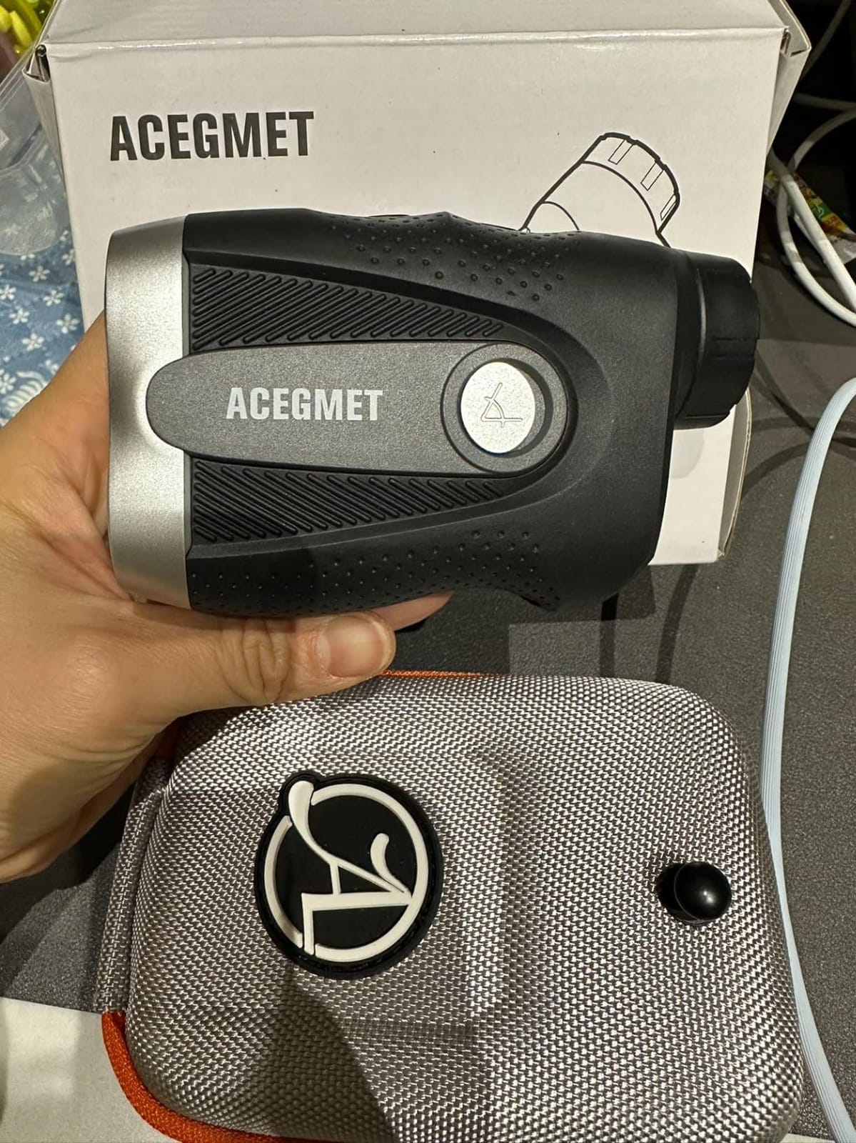 ACEGMET PFS5 Golf Range Finder, Slope & Triangulation, Magnetic, 1300 Yards | 7X Magnification, Flag Lock Vibration, Red & Black Display, Dual Power, IP65 Laser Rangefinder Golf Gifts, Case Included customer photo 2
