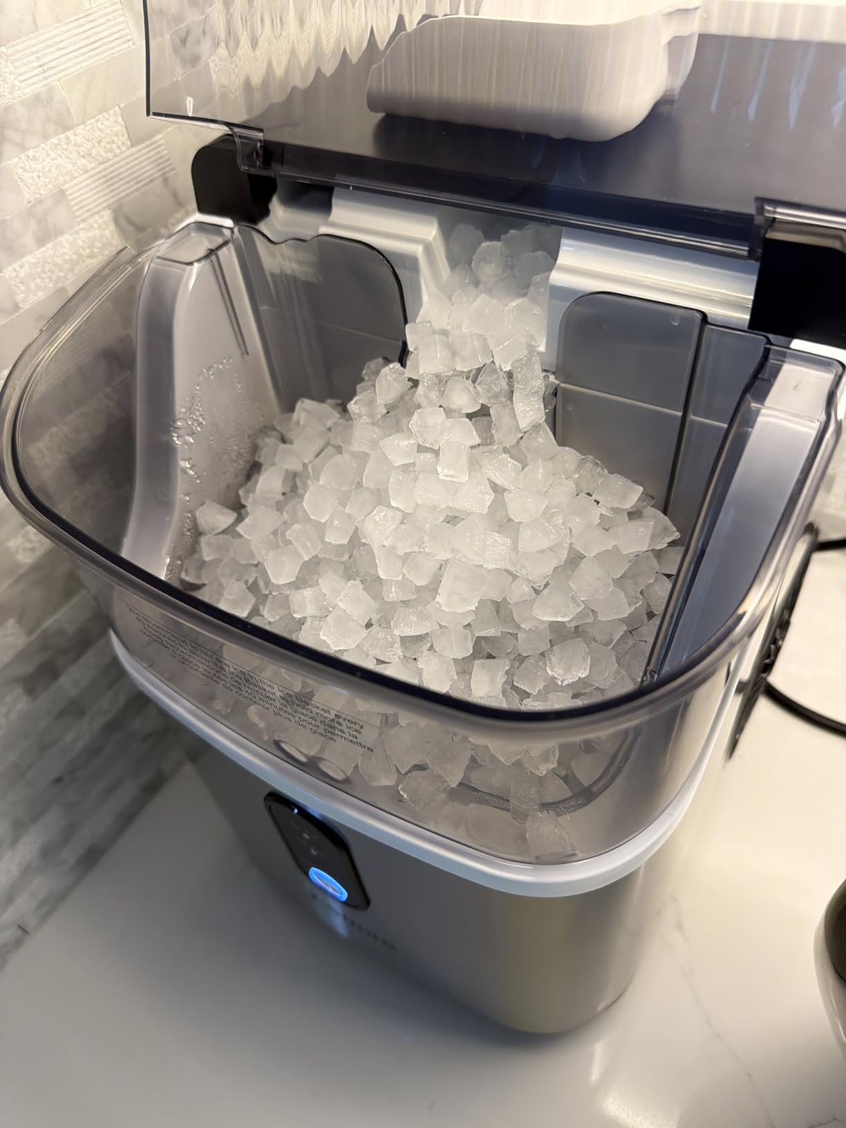 Kismile Nugget Ice Maker Countertop, 35 lbs/Day, Stainless Steel | Portable Sonic Ice Maker & Pebble Ice Machine, First Ice in 7 Mins, 43 dB Quiet, One-Touch Self-Cleaning for Home & Office customer photo 2