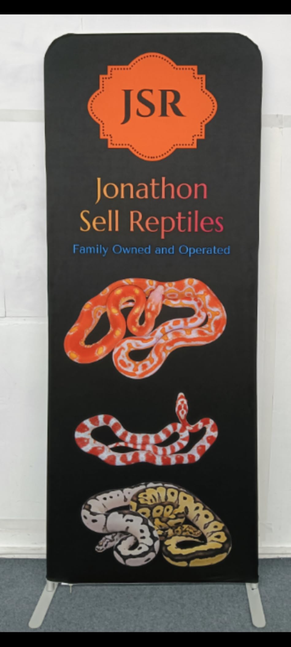 Custom Tension Fabric Banner with Stand Trade Show Backdrop Display | 7.5x7.5 FT HD Printing Customize Online, Large Portable Trade Show Booth Banner for Business Pop Up Display Aluminum Frame customer photo 1