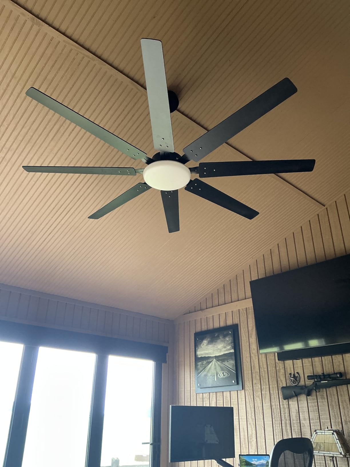 Amico 72 Inch Ceiling Fans with Lights and Remote, Black Large Ceiling Fan customer photo 1