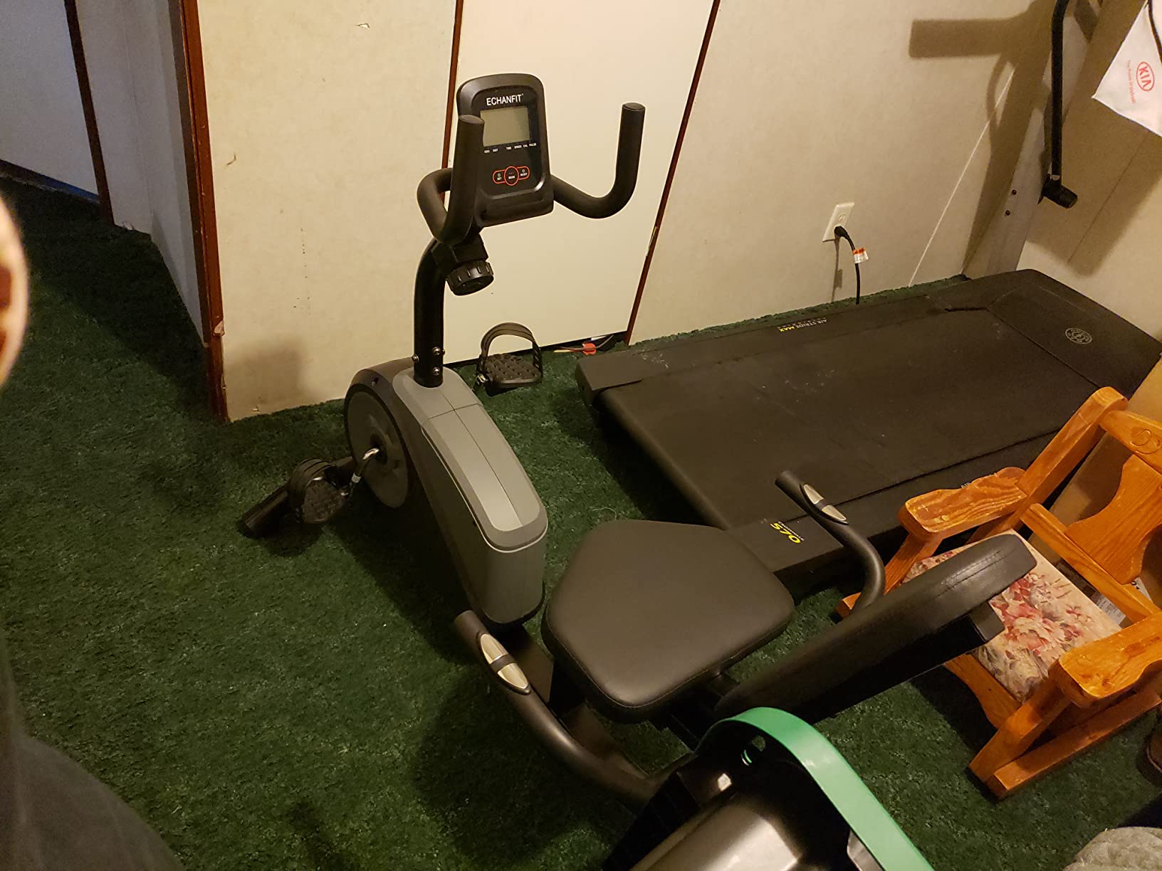 ECHANFIT Recumbent Exercise Bike with Arm Exerciser for Home - Elliptical Recumbent Cross Trainer with Backlit Display, Pulse Sensor, 8-Level Magnetic Resistance, 380LBS Weight Capacity customer photo 1