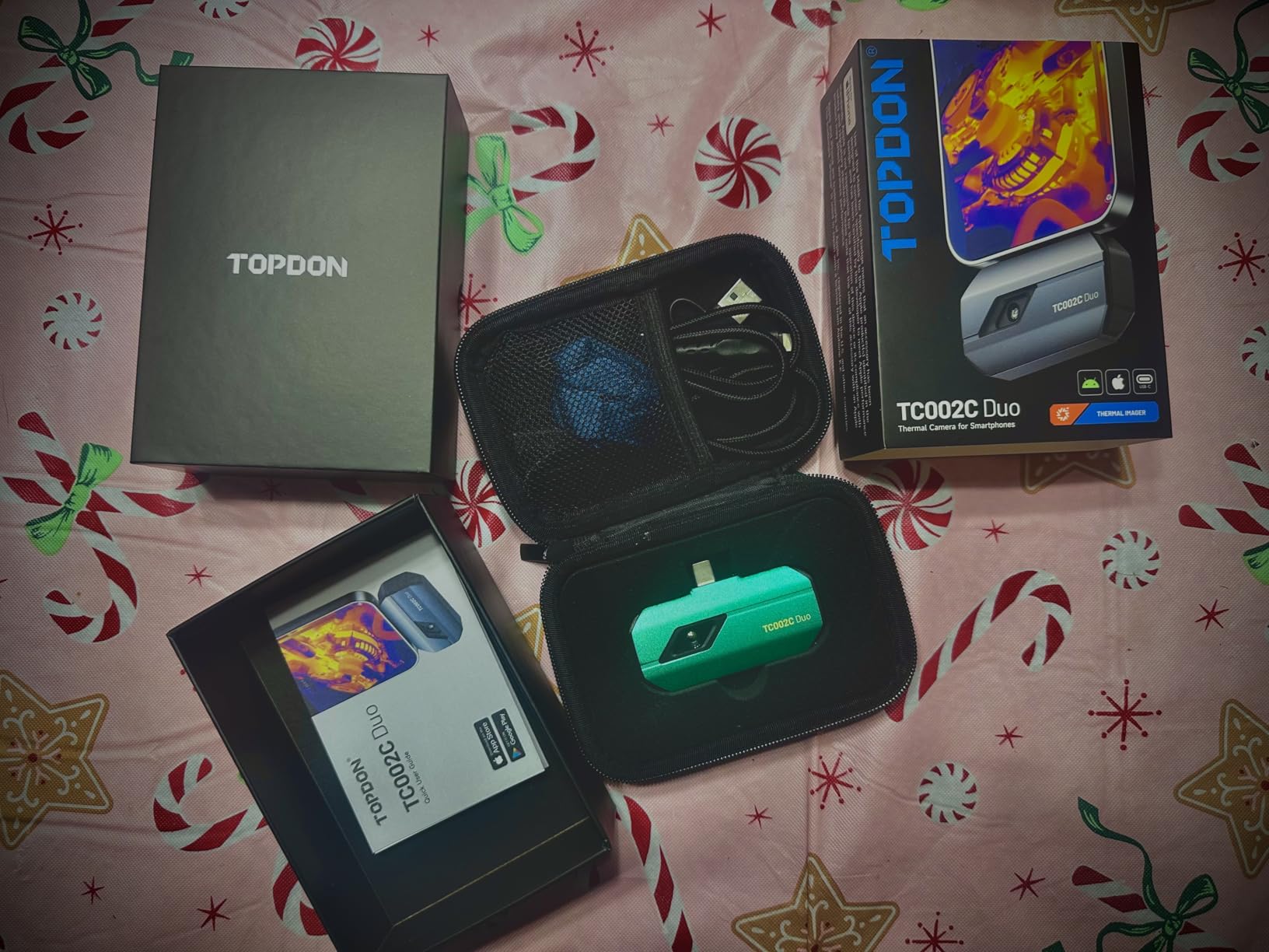 TOPDON TC002C Duo Thermal Imaging Camera for Any USB-C iPhone iPad Android | 512 x 384 Super Resolution, 256 x 192 IR Resolution Imager, 40mK NETD, -4°F~1022°F Temp Range, 25Hz Refresh Rate, Grey customer photo 1