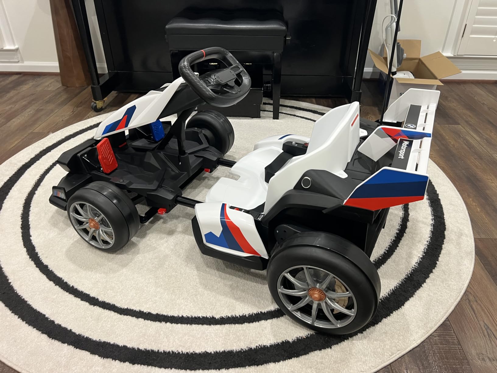 Wanan 36V Electric Go Kart with Adjustable Seat, Licensed BMW Drift Kart with Dual Motors, Crazy Go Cart for Kids Ages 6-12, LED Lights, Drift Mode and 2 Speed (White) customer photo 2
