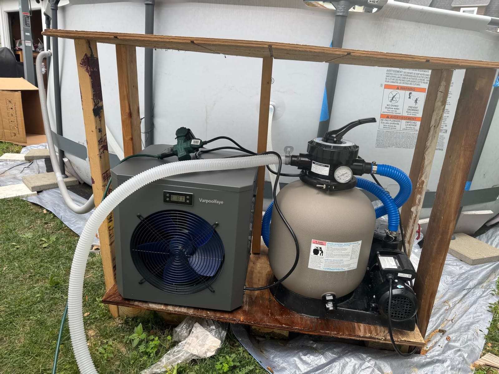 40000 BTU Pool Heater for Above Ground and Inground Pools 220v | Pool Heat Pump Heating or Cooling Up to 12000 Gallon COP 6.2 Energy-efficient, Save 45% WiFi App Control customer photo 1