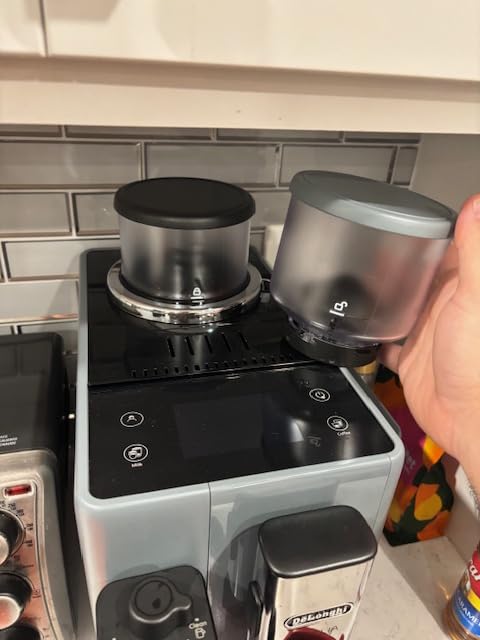 De'Longhi Rivelia Automatic Espresso Machine, Milk Frother, Pebble Gray | #1 Worldwide Espresso Machine Maker, Removable Bean Hoppers, 18 One-Touch Recipes, Milk Frother, 4 Unique Colors customer photo 1