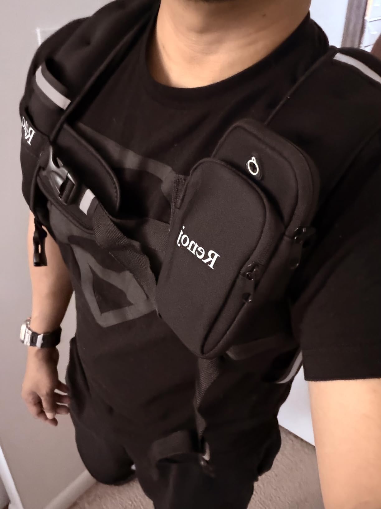 Renoj Weighted Vest for Women Men: Available in 6lb/8lb/10lb/11lb/12lb/14lb/16lb/20lb Fixed Weights for Walking, Running, Training, Exercise, Weight Loss - With Reflective Strips and Storage Pocket customer photo 2