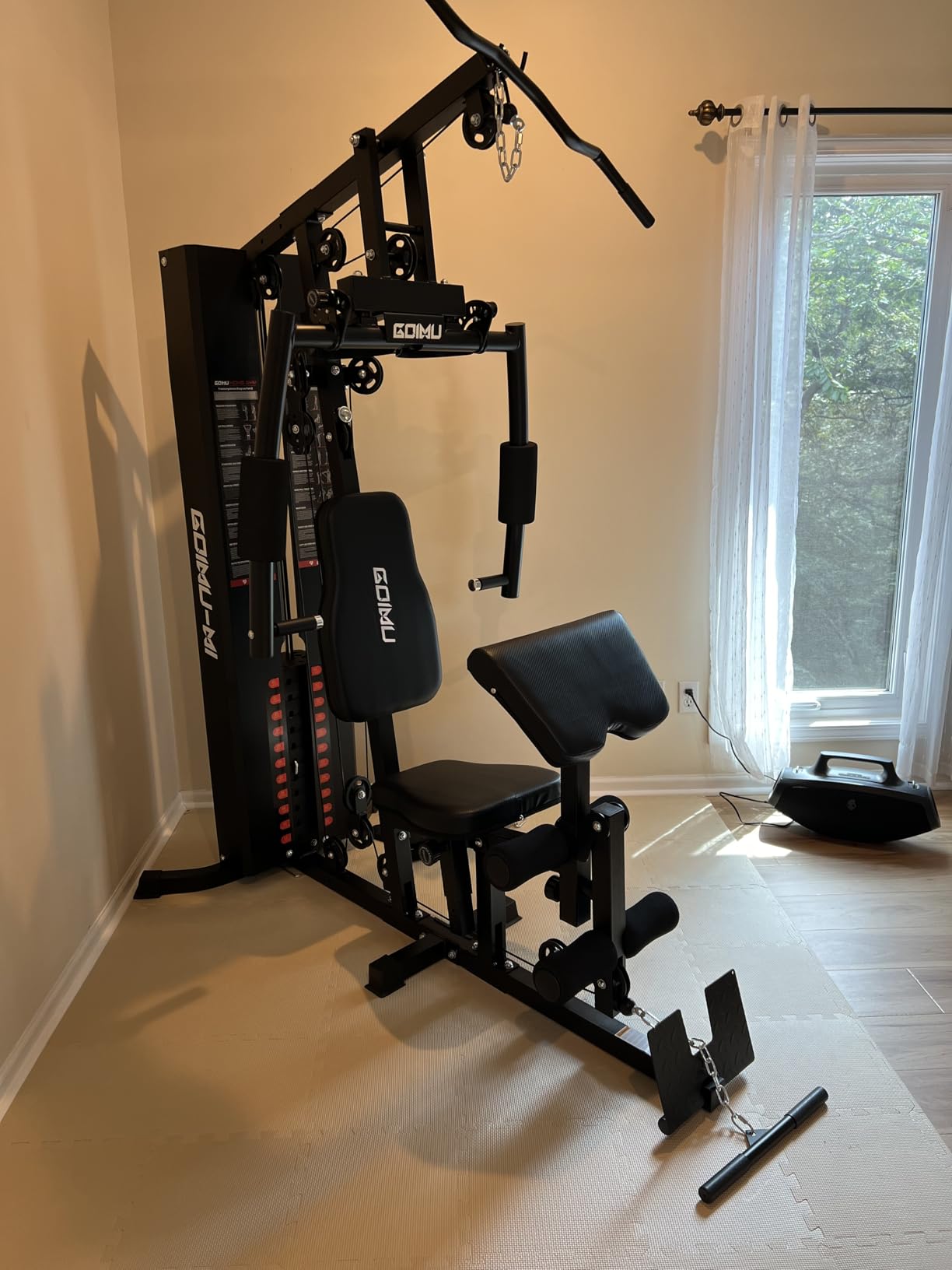Home Gym, M1 Workout Station with 140LBS Weight Stack, Multifunctional Home Gym Equipment with Pulley System for Full Body Strength Training customer photo 2