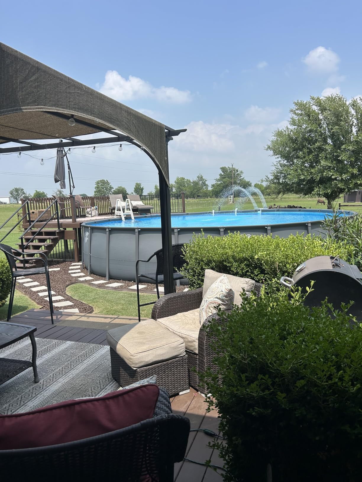 INTEX Ultra XTR 24ft x 52in Round Above Ground Swimming Pool Set w/Pump | 26339EP - 2100 GPH Sand Filter Pump, Ladder, Pool Cover & Ground Cloth Included - Strong Galvanized Steel Frame customer photo 2