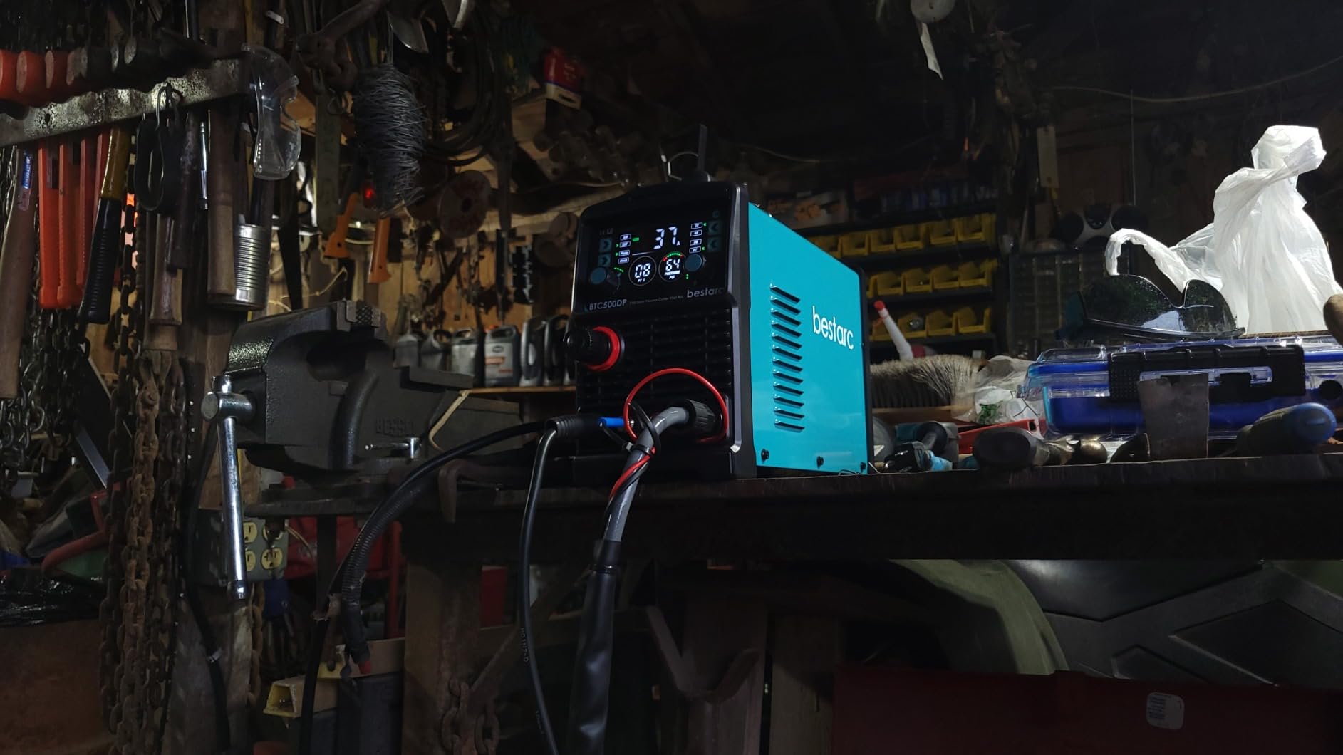 Bestarc Pilot Arc Plasma Cutter, [Large LED Display][Air Sensor] 50A Plasma Cutter Machine 110/220V Dual Voltage, 1/2'' Clean Cut 3/4 Inch Max Cut, Post Flow Mesh, 2T/4T for Beginners DIY customer photo 2