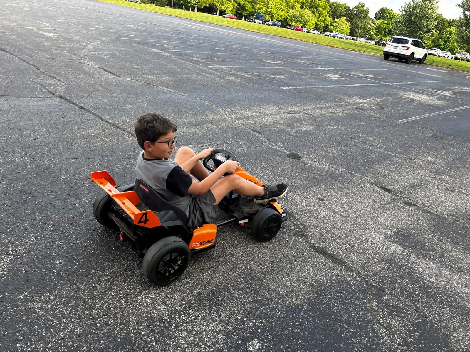 ENYOPRO 36V 9Ah Electric Go Cart for Kids, Licensed McLaren Go Kart w/3-Section Adjustable Seat, Soft Start & Brake Pedal, Electric Drift Kart w/LED Lights, 8.7 MPH, Crazy Cart for Kids 6-12 Years Old customer photo 2