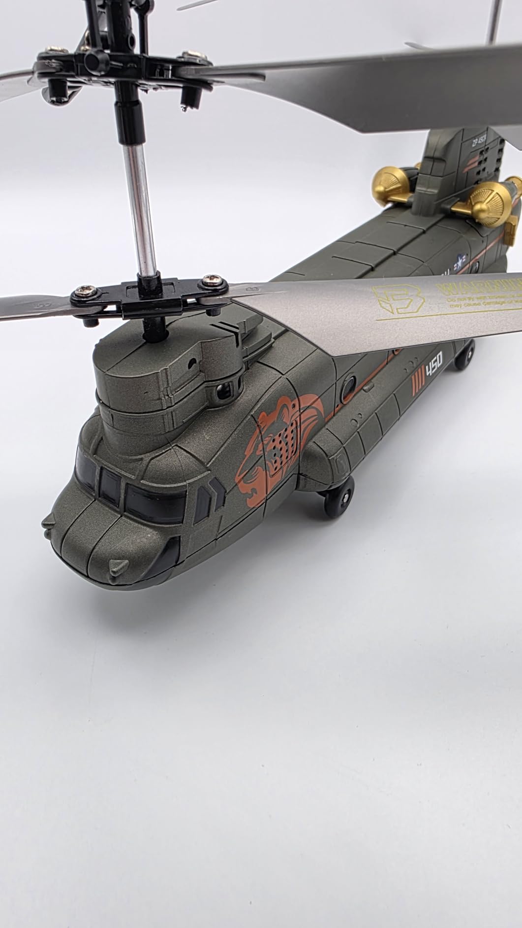 XIKOTEC Remote Control Helicopter, RC Helicopters with Altitude Hold | One Key take Off/Landing, LED Light, Low Battery Reminder, Military Transport Army Helicopter Toys for Kids and Military Fans customer photo 1