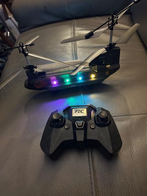 XIKOTEC Remote Control Helicopter, RC Helicopters with Altitude Hold | One Key take Off/Landing, LED Light, Low Battery Reminder, Military Transport Army Helicopter Toys for Kids and Military Fans customer photo 2