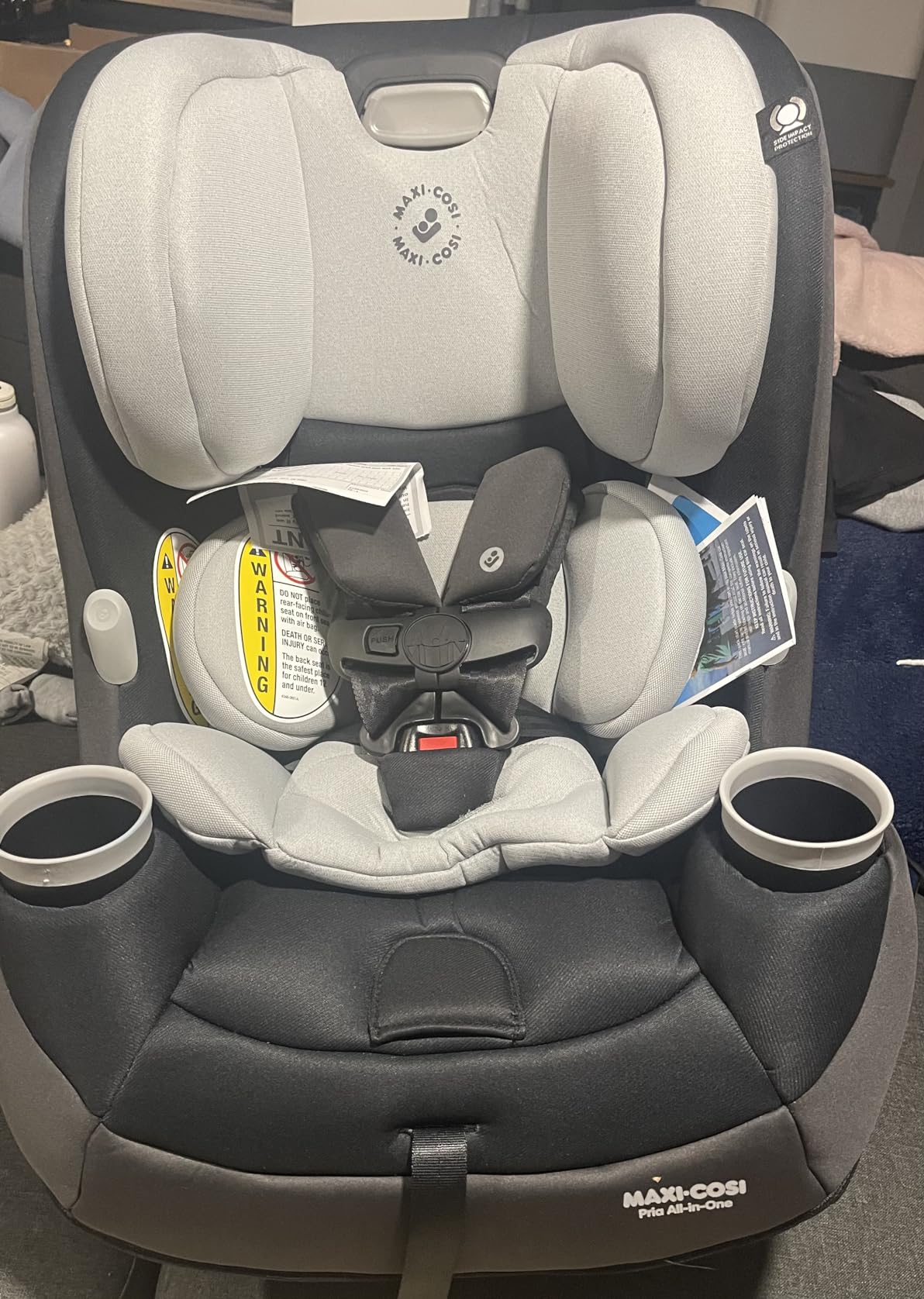 Maxi-Cosi Pria All-in-One Convertible Car Seat, Infant to Toddler Car Seat, Easy-Install Harness, Machine-Washable Cover, 5-100 lbs, SeaDrift customer photo 2