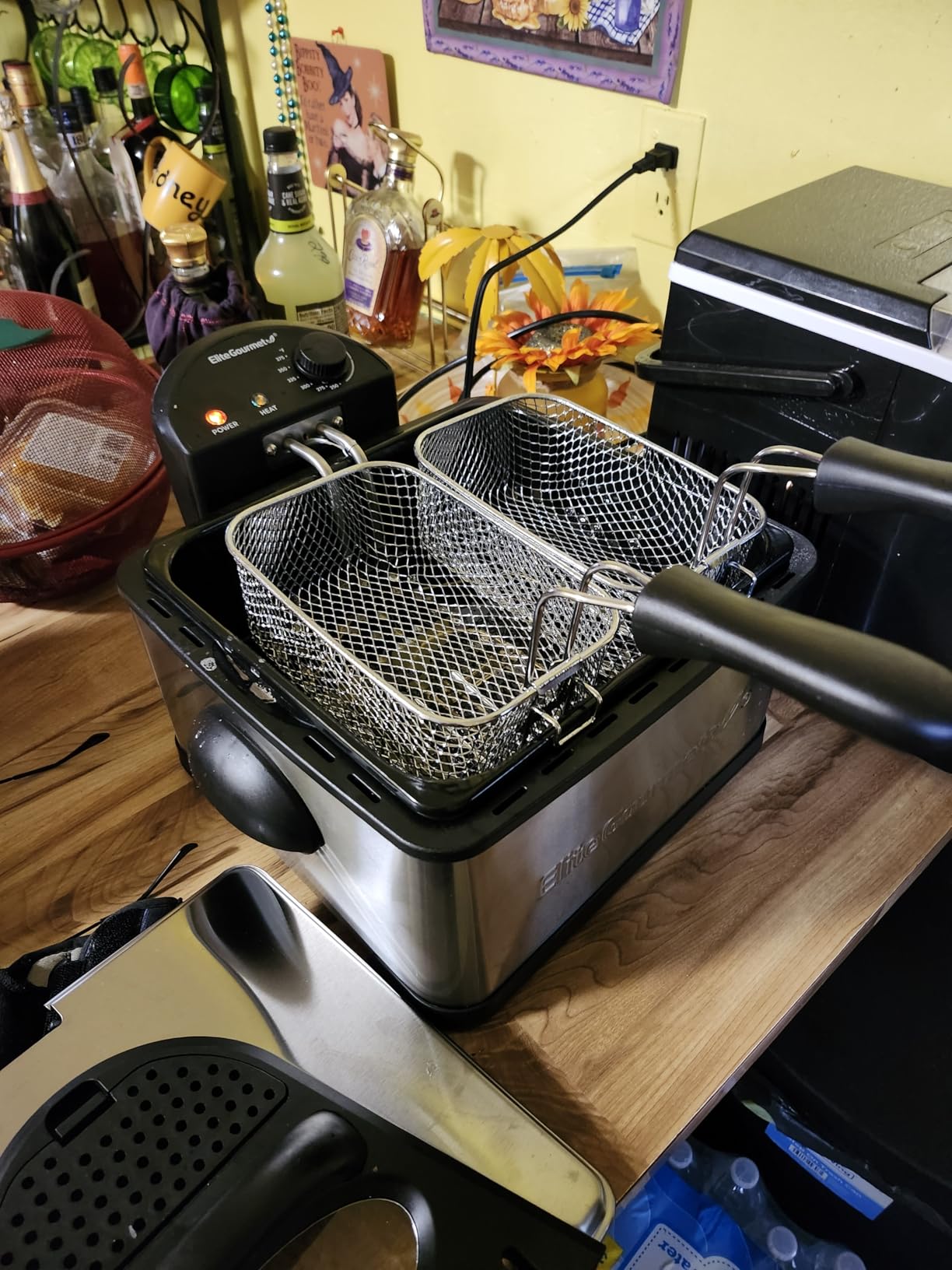 Elite Gourmet Deep Fryer, Dual 2-Qt Split Baskets, 4.5 Qt, Stainless Steel | 1700-Watt customer photo 2