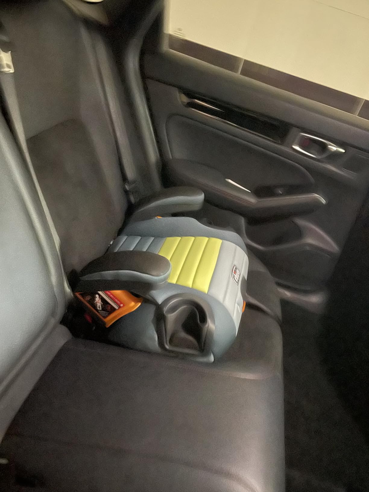 Chicco GoFit ClearTex Plus Backless Booster Car Seat, Latch, 40-110 lbs | Obsidian/Black, ages 4+, ErgoBoost foam padding, flame retardant-free, GREENGUARD Gold, washable pad, portable booster seat customer photo 2