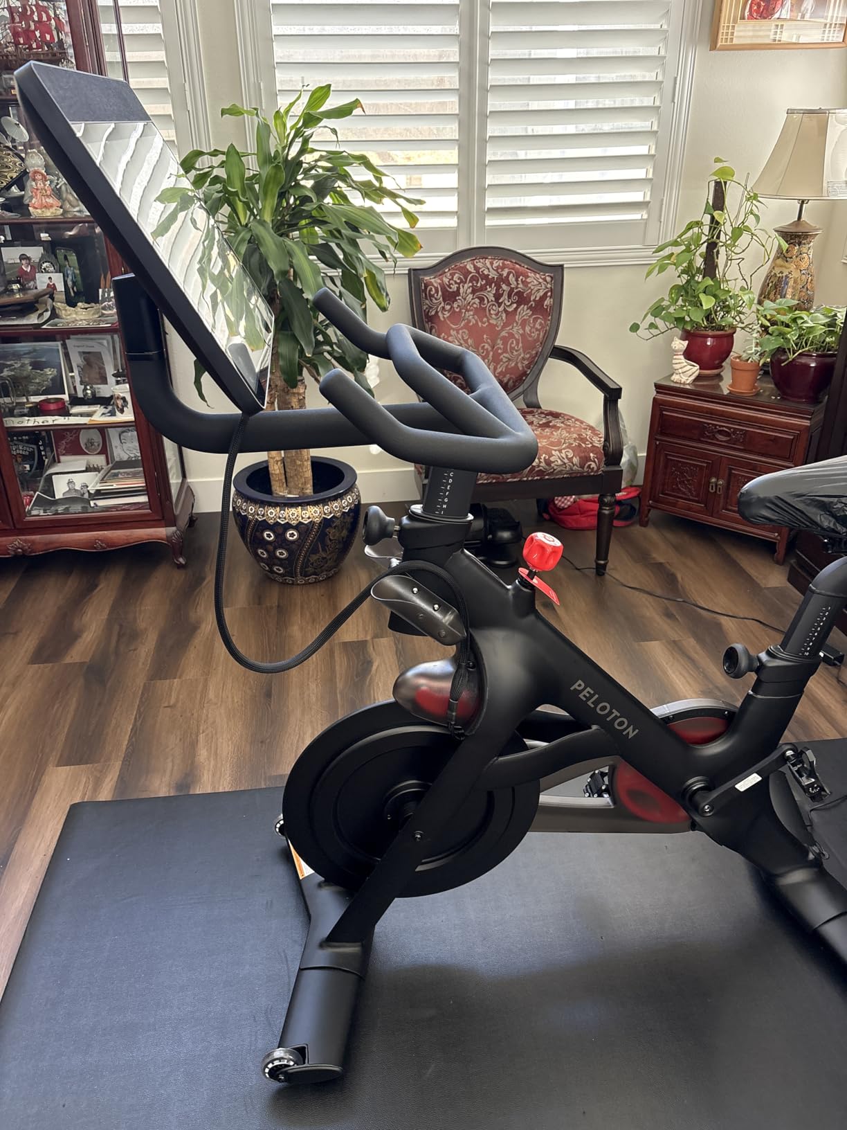 Peloton Exercise Bikes, Indoor Stationery Cross Training Bikes for Home Highlights: HD Swivel Screen, Space-Friendly Exercise Equipment for Home Workouts, Cardio Fitness, Yoga & Strength Routines customer photo 1