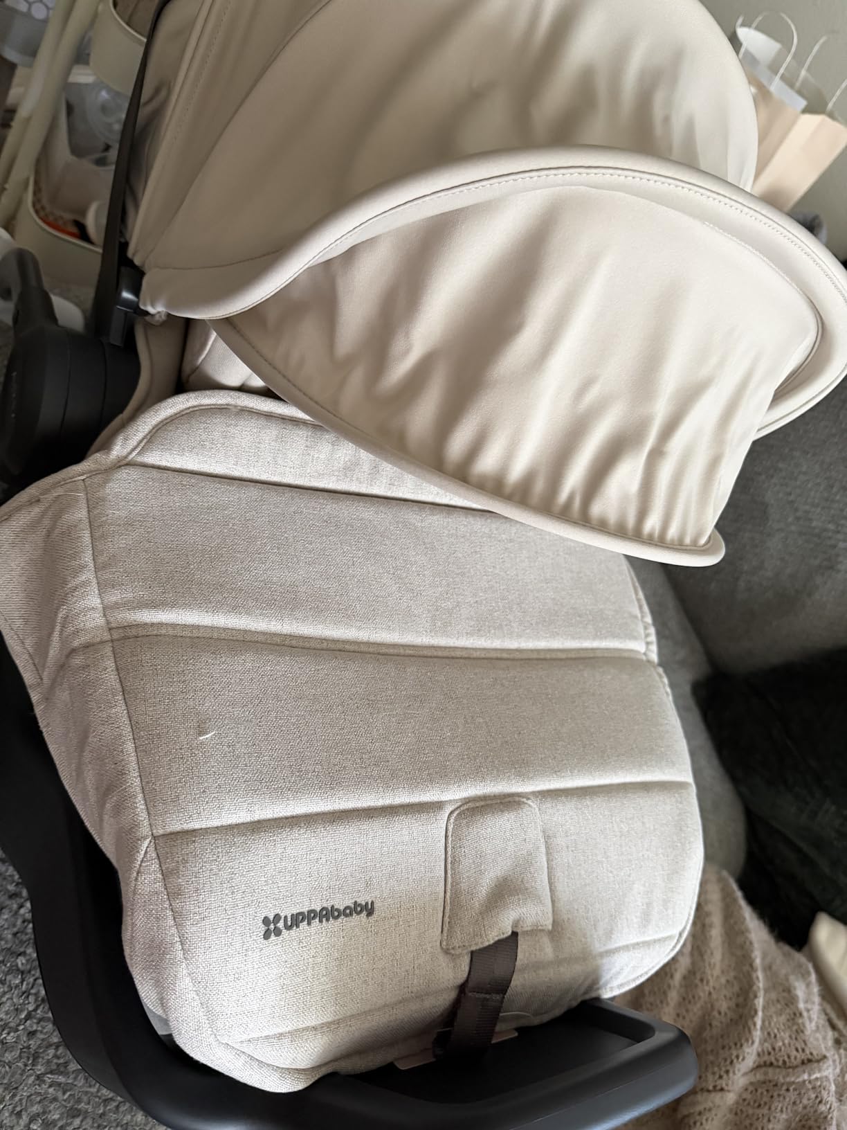 UPPAbaby Aria V2 Lightweight Infant Car Seat - Load Leg & Cover - Jake, Lightweight at 6 lbs, Suitable from 4-30 lbs, No-rethread Harness, 25 Headrest Positions, Base Included customer photo 2