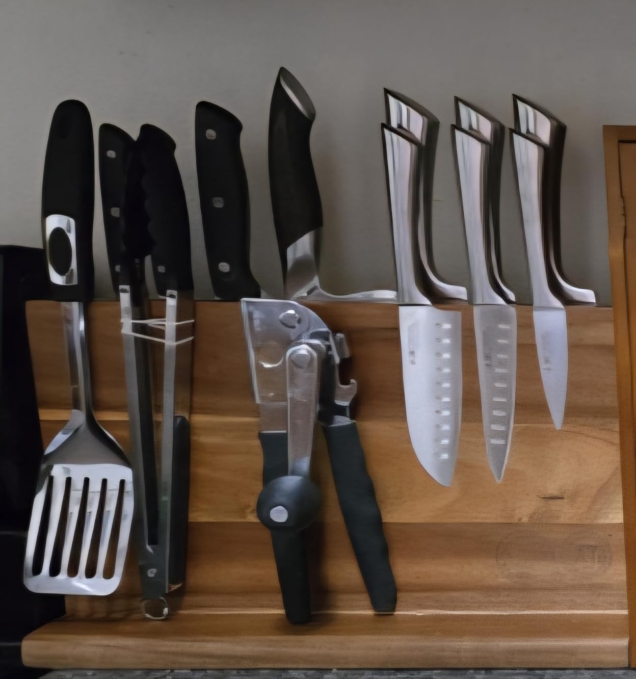 Cuisine::pro Damashiro Knife Block (Kumi, 7-Piece Chef Knife Set), Japanese Steel Knife, Magnetic Knife Block, Damascus-Inspired Blade Kitchen Knives customer photo 1