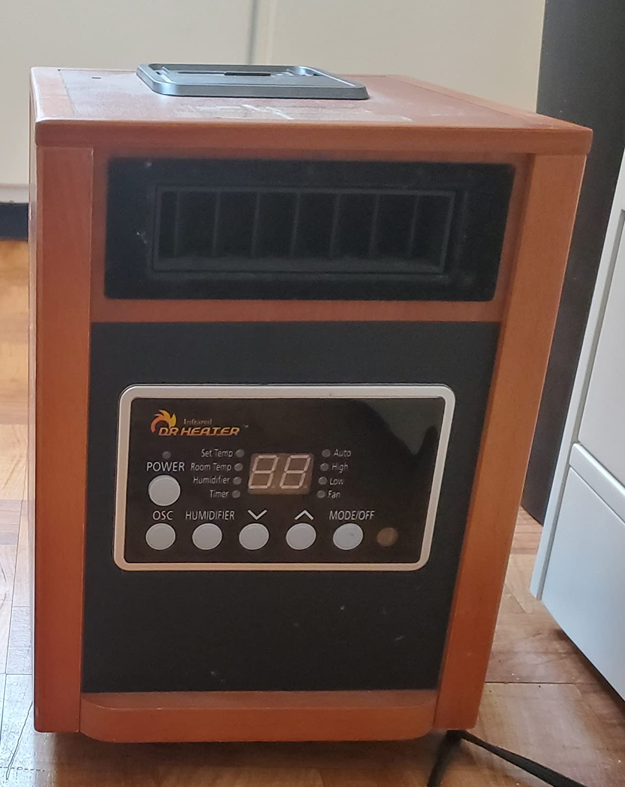 DR. Infrared Heater DR-123 Indoor Portable Space Heater with Remote Control, 1500W Dual Heating, 4 Wheels for Mobility, Programmable Timer, Thermostat, Ultra Quiet, Coffee customer photo 2