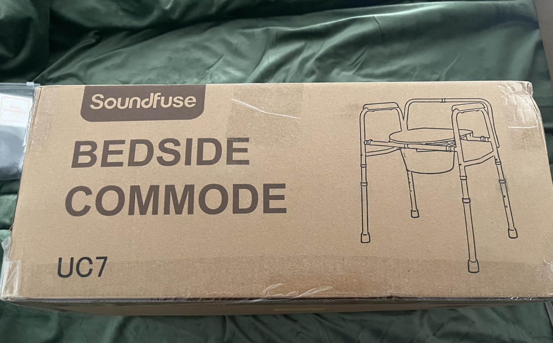 soundfuse 3 in 1 Bedside Commode Toilet for Seniors, Sturdy Dual-Crossbar, Height Adjustable, 7.5Qt Removable Bucket for Easy Cleaning, Tool-Free Assembly, 350 Lbs Stable Potty Chair for Adults customer photo 1