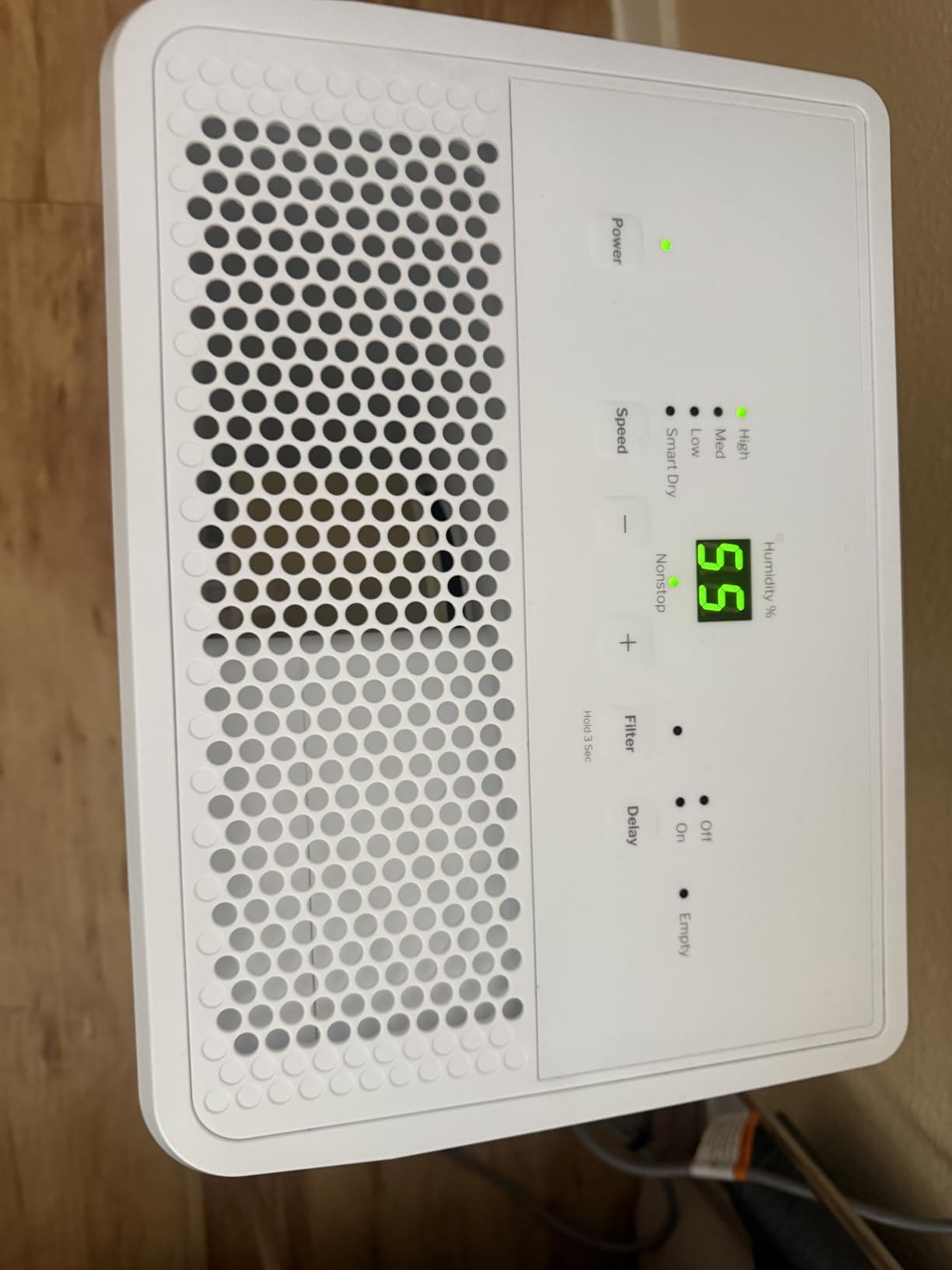 GE Small Dehumidifier 25 Pint Basement Bedroom Bathroom Drain 1500 Sq Ft | Smart Dry Technology, Humidistat Control, Continuous Drain Option customer photo 1