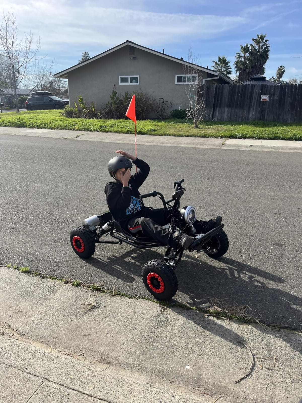 Electric Go Kart, 2000W Motor Go Kart for Adults & Kids with Premium Steel Tubular Frame, 3 Speed Off-Road Kart with 6'' Tires, Hydraulic/Rear Disc Brake, Up to 30MPH, 53.2''L*35.5''W*30''H customer photo 1