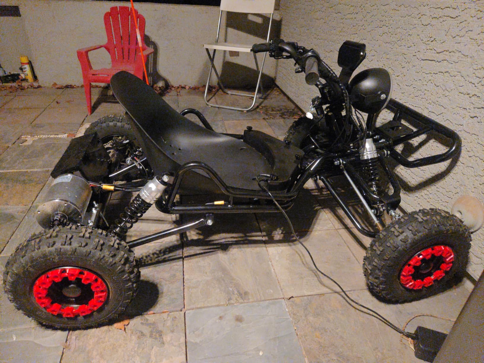 Electric Go Kart, 2000W Motor Go Kart for Adults & Kids with Premium Steel Tubular Frame, 3 Speed Off-Road Kart with 6'' Tires, Hydraulic/Rear Disc Brake, Up to 30MPH, 53.2''L*35.5''W*30''H customer photo 2