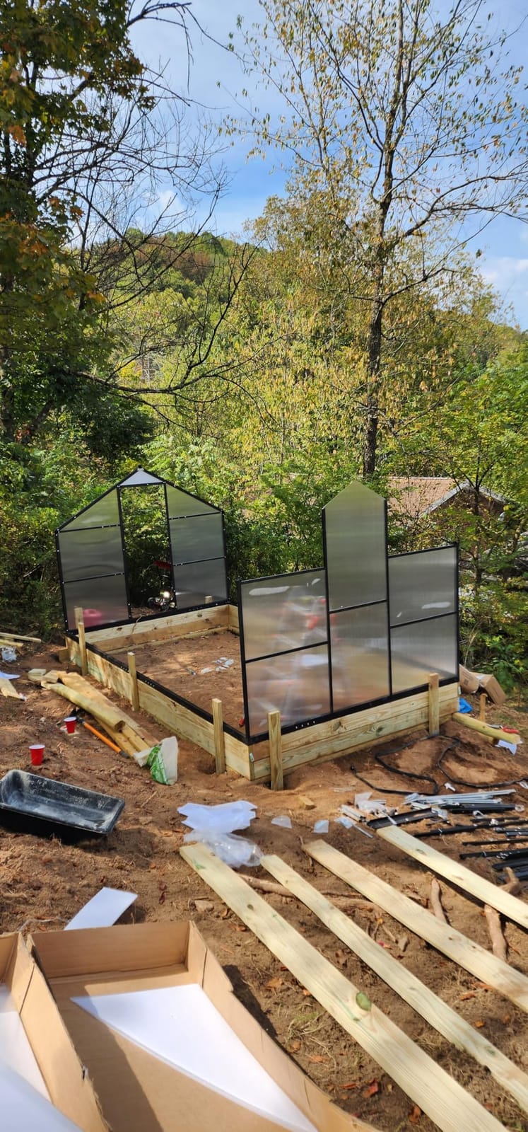 12x12 FT T-Shape Greenhouses, Polycarbonate Green House with UV Protection customer photo 1