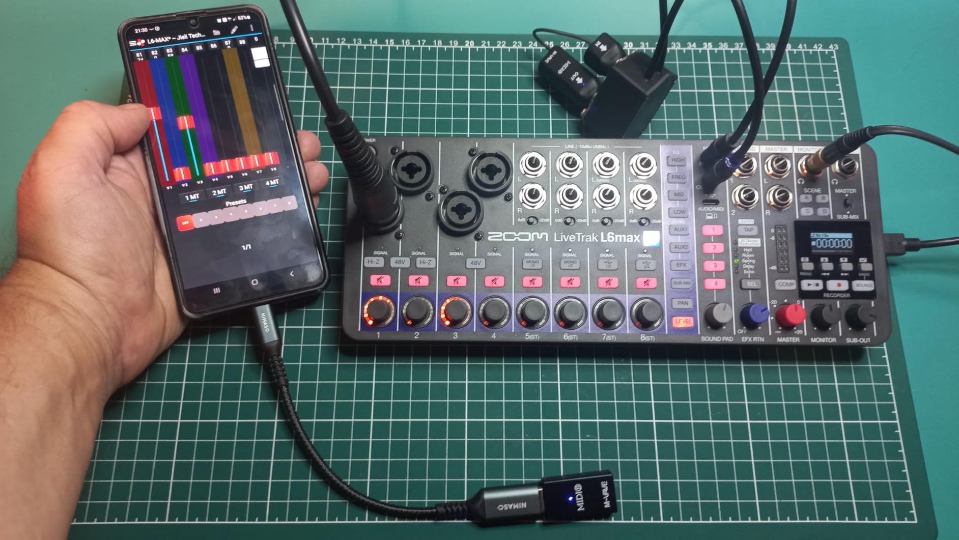 Zoom LiveTrak L6max Mixer/Recorder for Musicians & Podcasters | Clip-Free Audio with 32-Bit Float, 12-Channel, 4 Combo + 8 Stereo Inputs, MIDI, AI Noise Reduction, Battery Powered customer photo 1