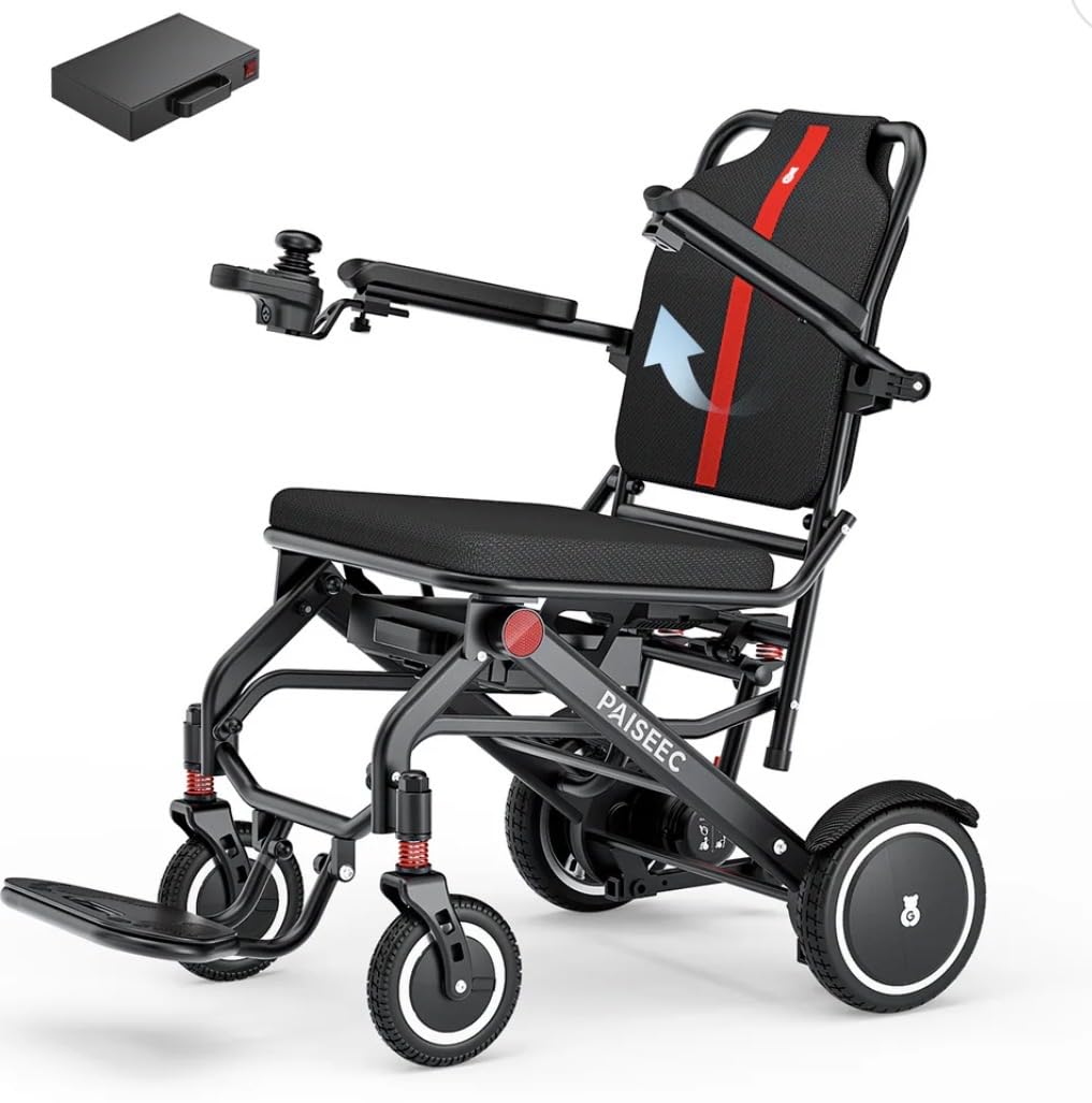Paiseec Lightweight Folding Electric Wheelchair for Adults, Only 32 lbs | Portable Electric Wheelchair Foldable, Power Wheelchair Lightweight, Airline Approved for Travel, Outdoor & Indoor customer photo 2
