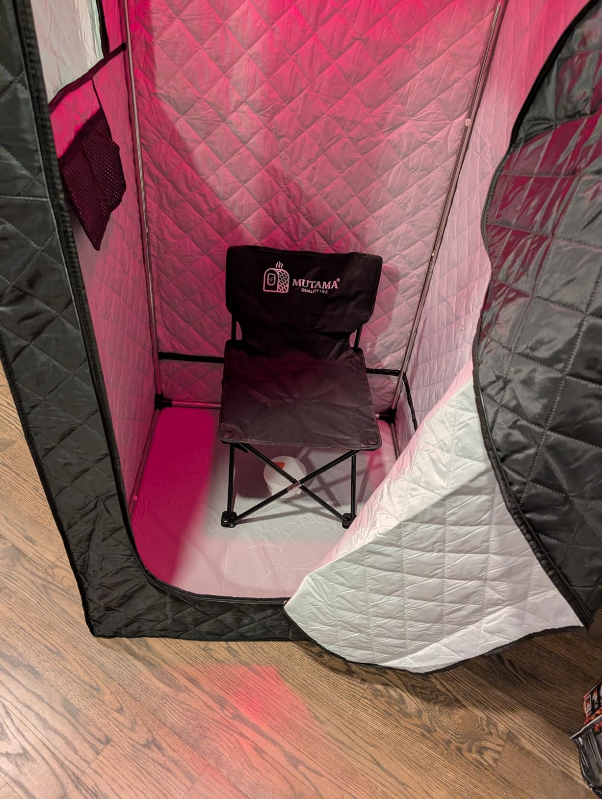 Portable Infrared Sauna Box for Home, 3L 1400W Steam Sauna Tent | Personal Sauna Pod, 660nm Red Light, Remote Control, Folding Chair, 15 Levels, 99-Min Timer, 32