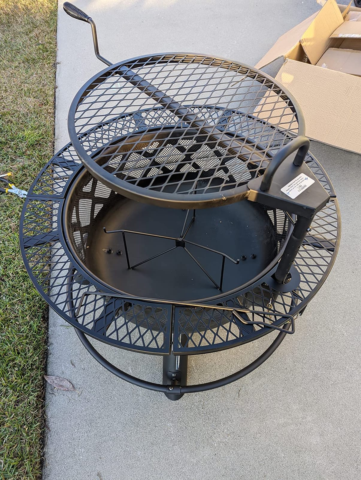 Bali Outdoors Fire Pit with Poker | 40 inch Outdoor Fire Pit Patio, Wood Burning Firepits for Outside with Grill customer photo 2