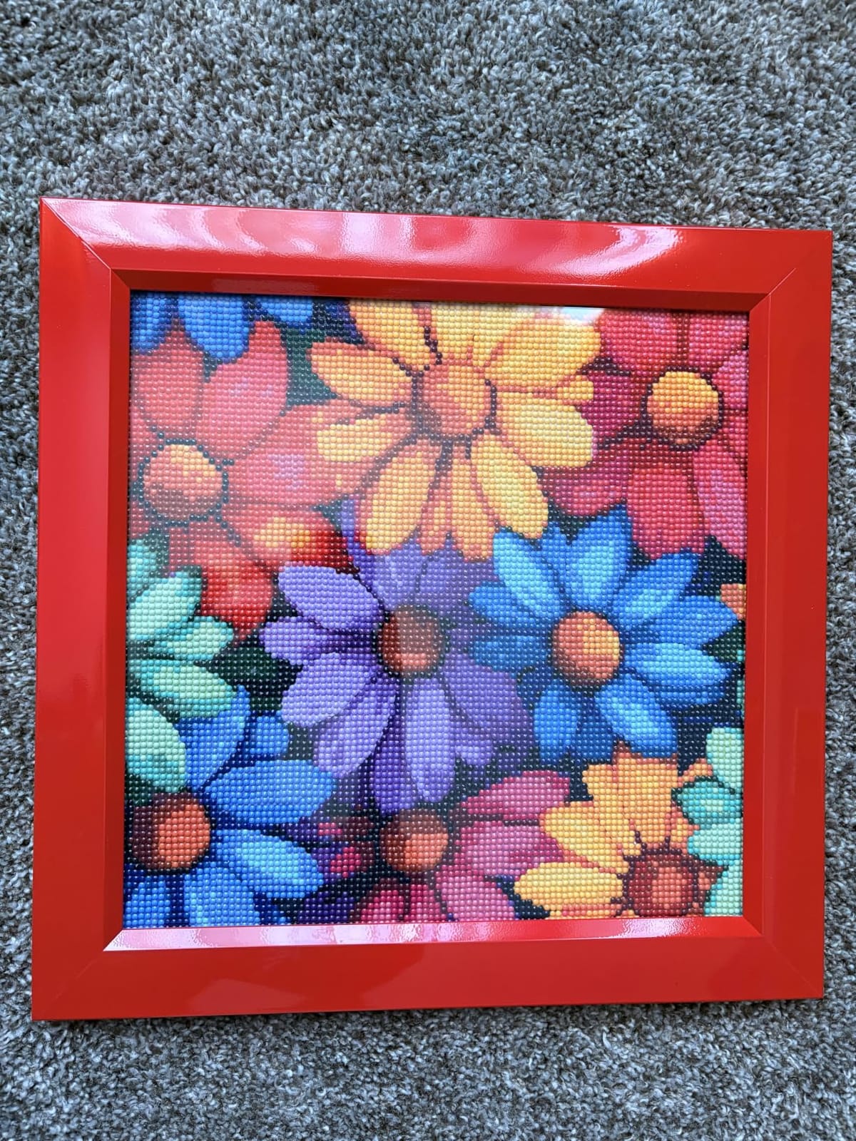Flowers 5D Diamond Painting Kit for Beginners - DIY Full Drill Round Gem Painting 13.78x13.78 Inch customer photo 1
