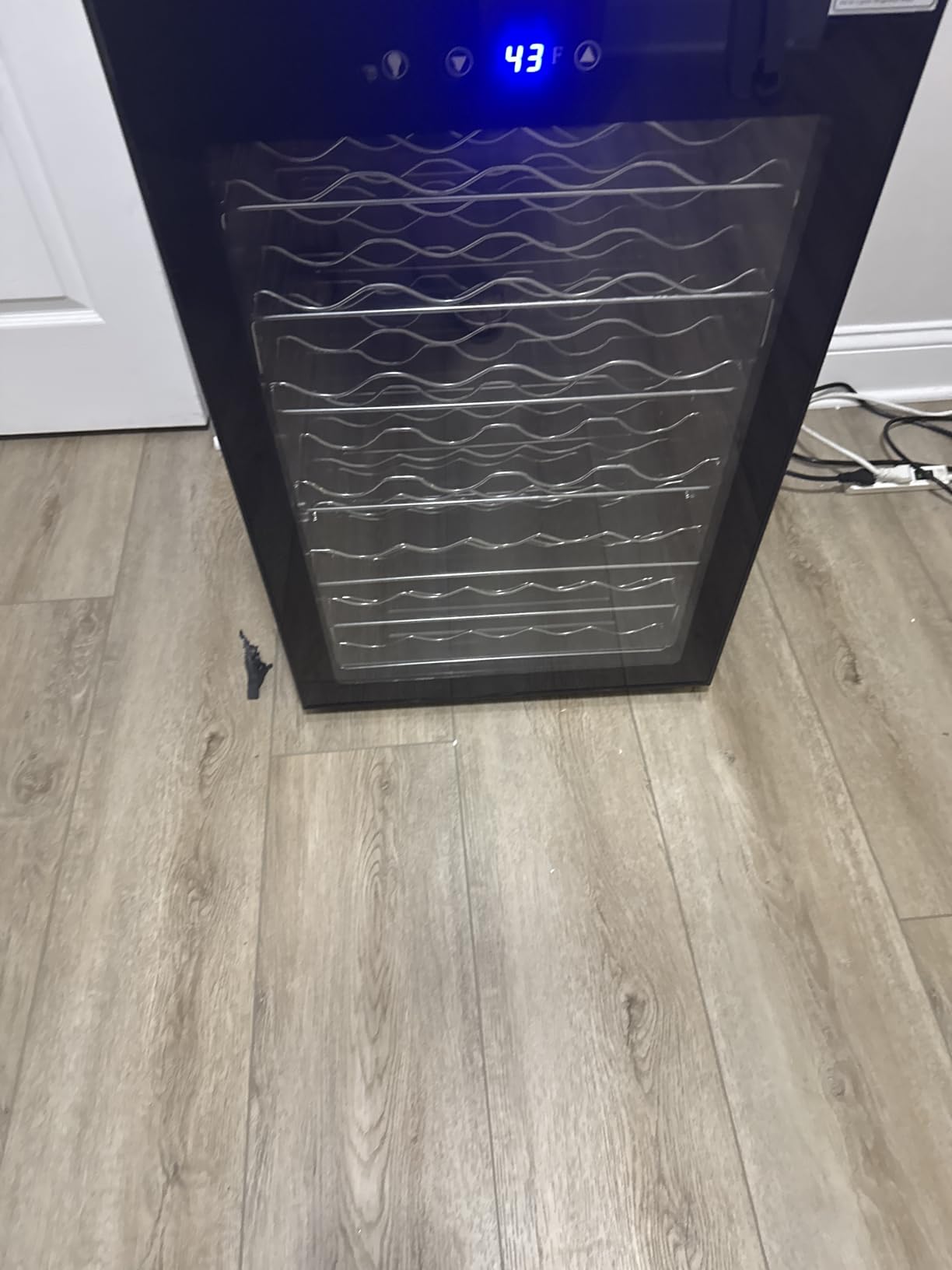 EUHOMY 25 bottle Wine Cooler Refrigerator, Freestanding Compressor Wine Fridge with Adjustable Temperature and Digital Control, Mini Fridge with Glass Door for Red White Wine, Beer, Black customer photo 1
